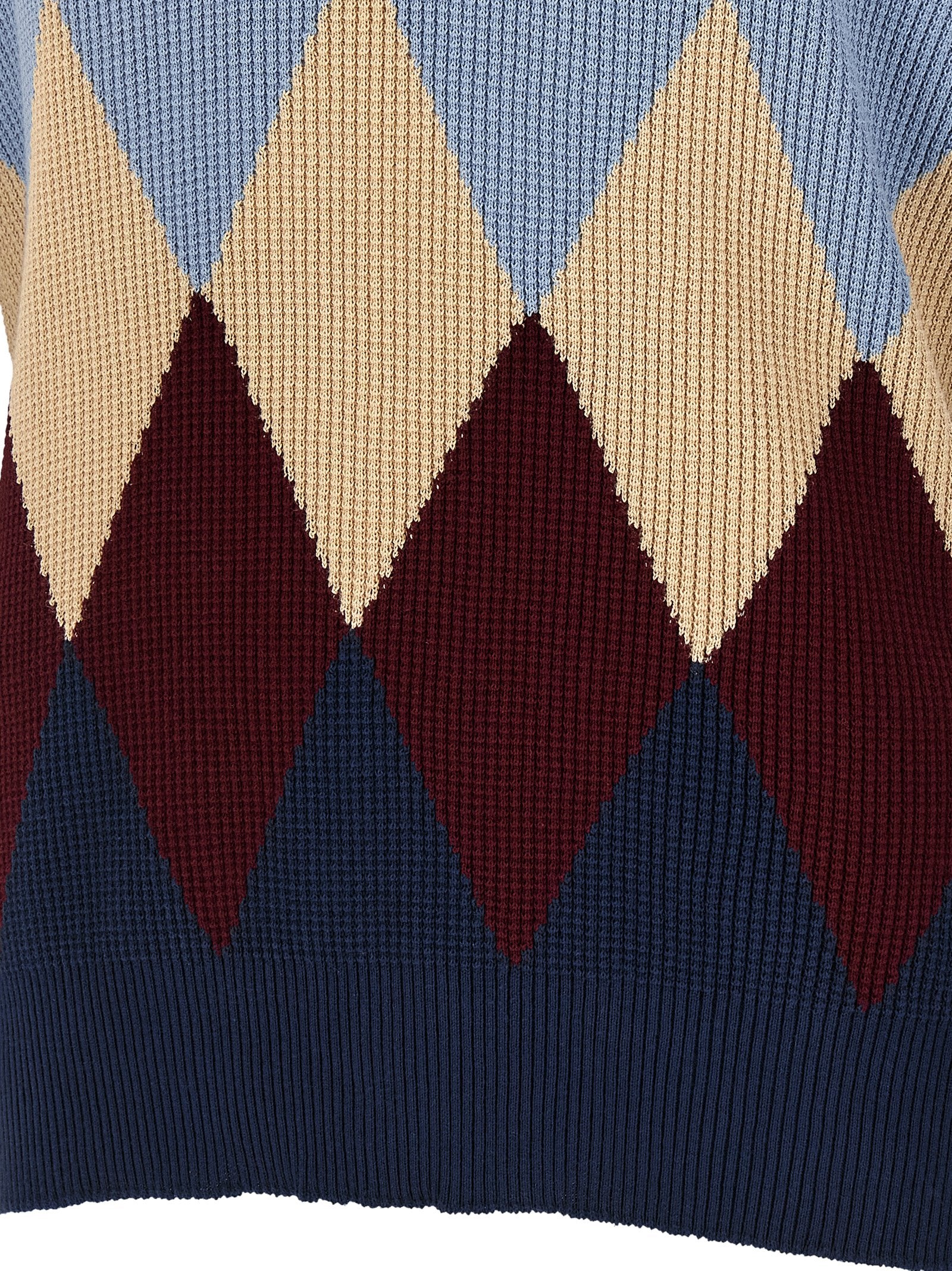 Ballantyne Blauer Baumwollcardigan