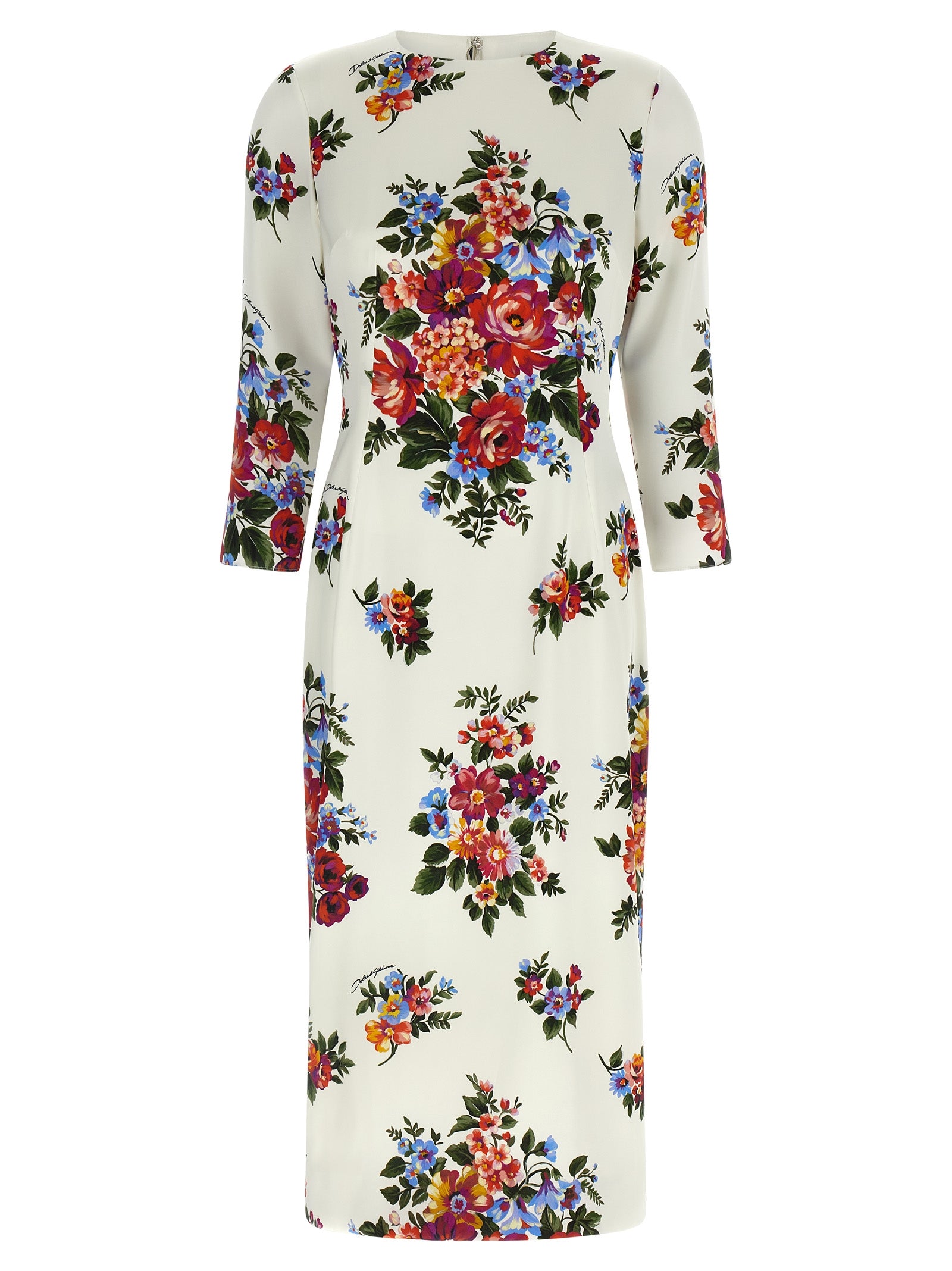 Dolce & Gabbana Weißes Midikleid aus Viskose