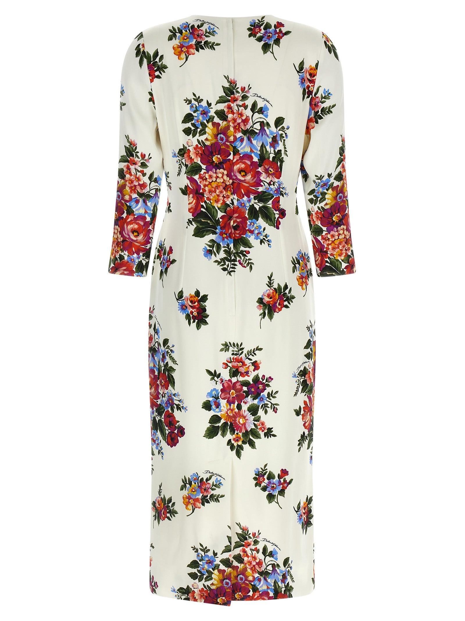 Dolce & Gabbana Weißes Midikleid aus Viskose