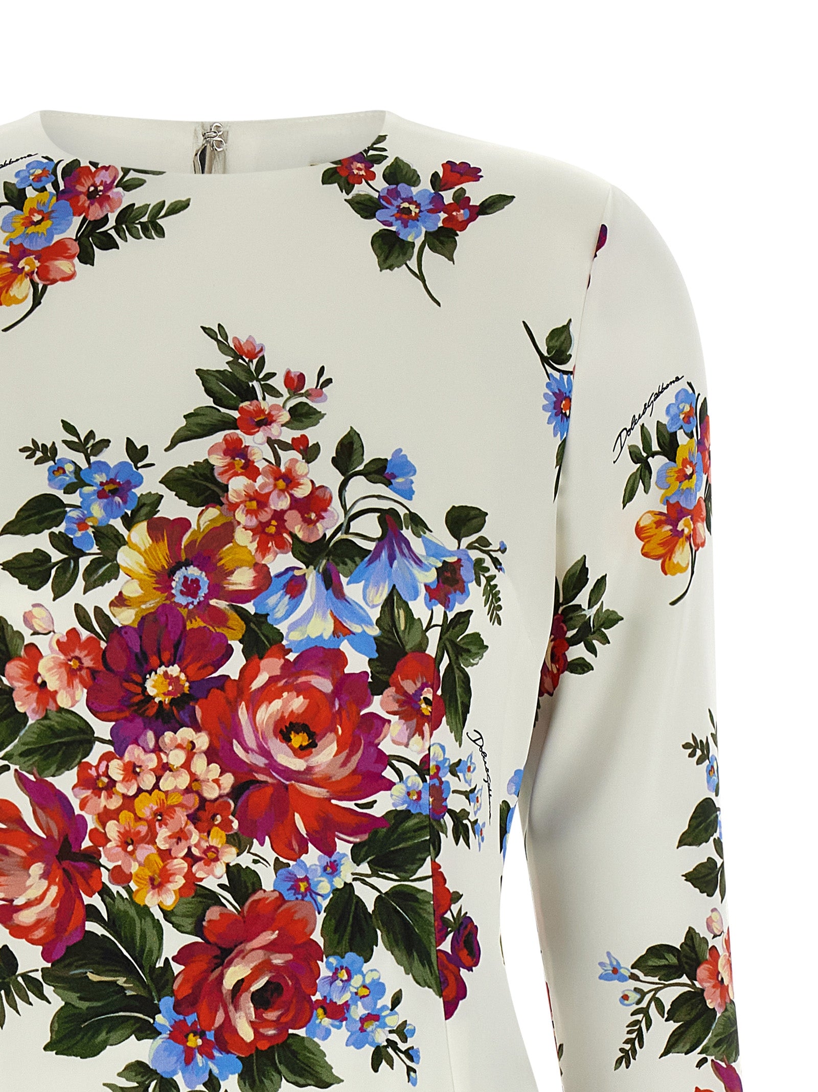 Dolce & Gabbana Weißes Midikleid aus Viskose