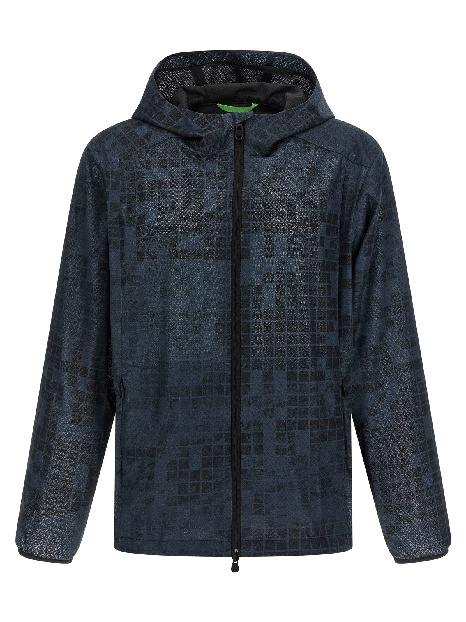 Hugo Boss Blaue Gummibeschichtete Jacke