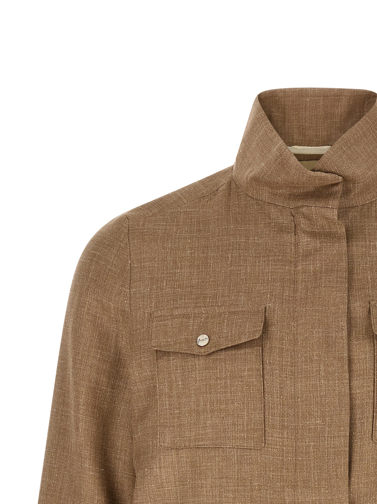 Herno Beige Wollmantel Lang