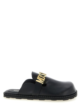 Moschino Schwarze Clogs aus Kalbsleder