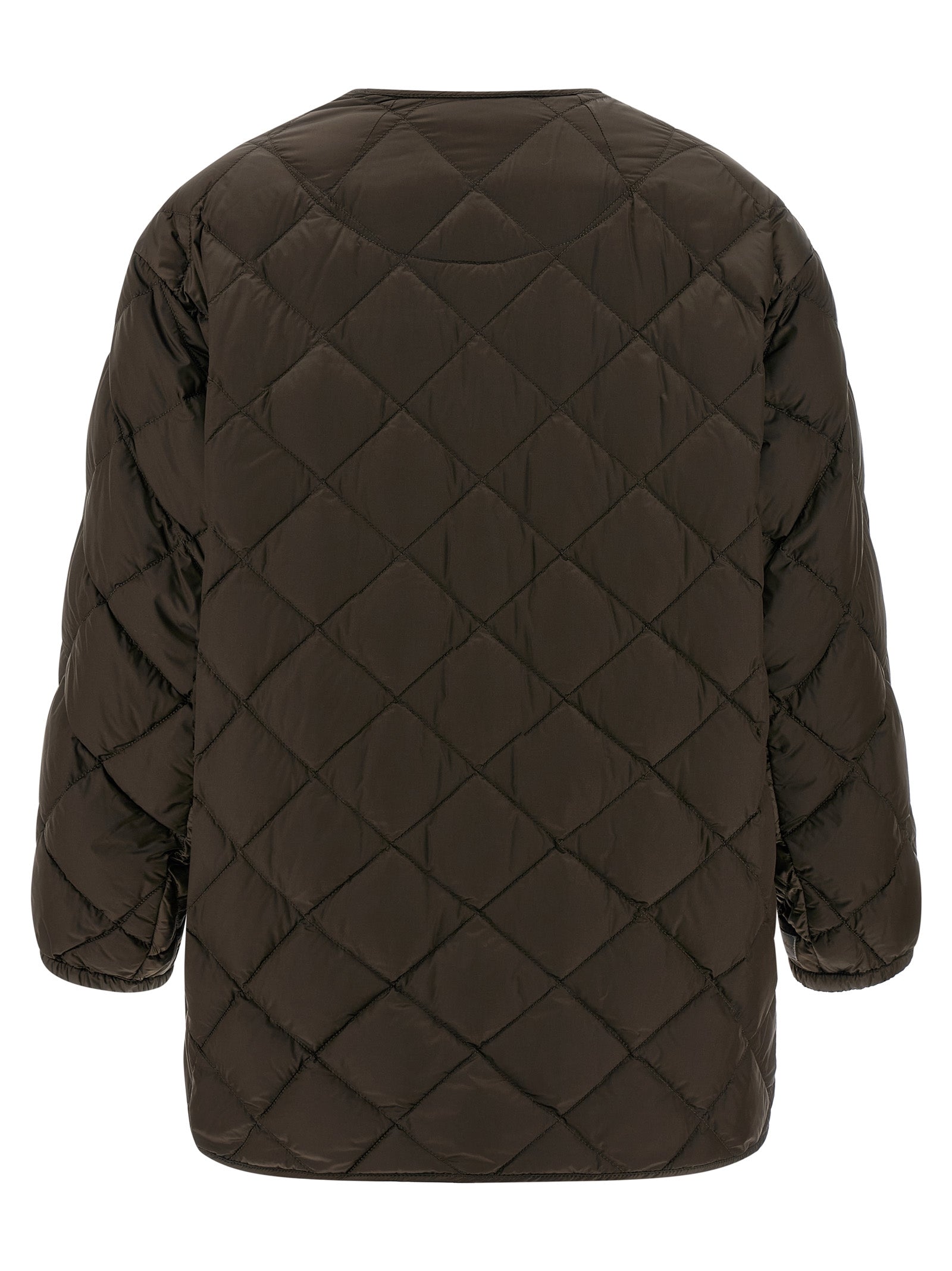 Max Mara Braune Polyamid-Jacke in voller Länge
