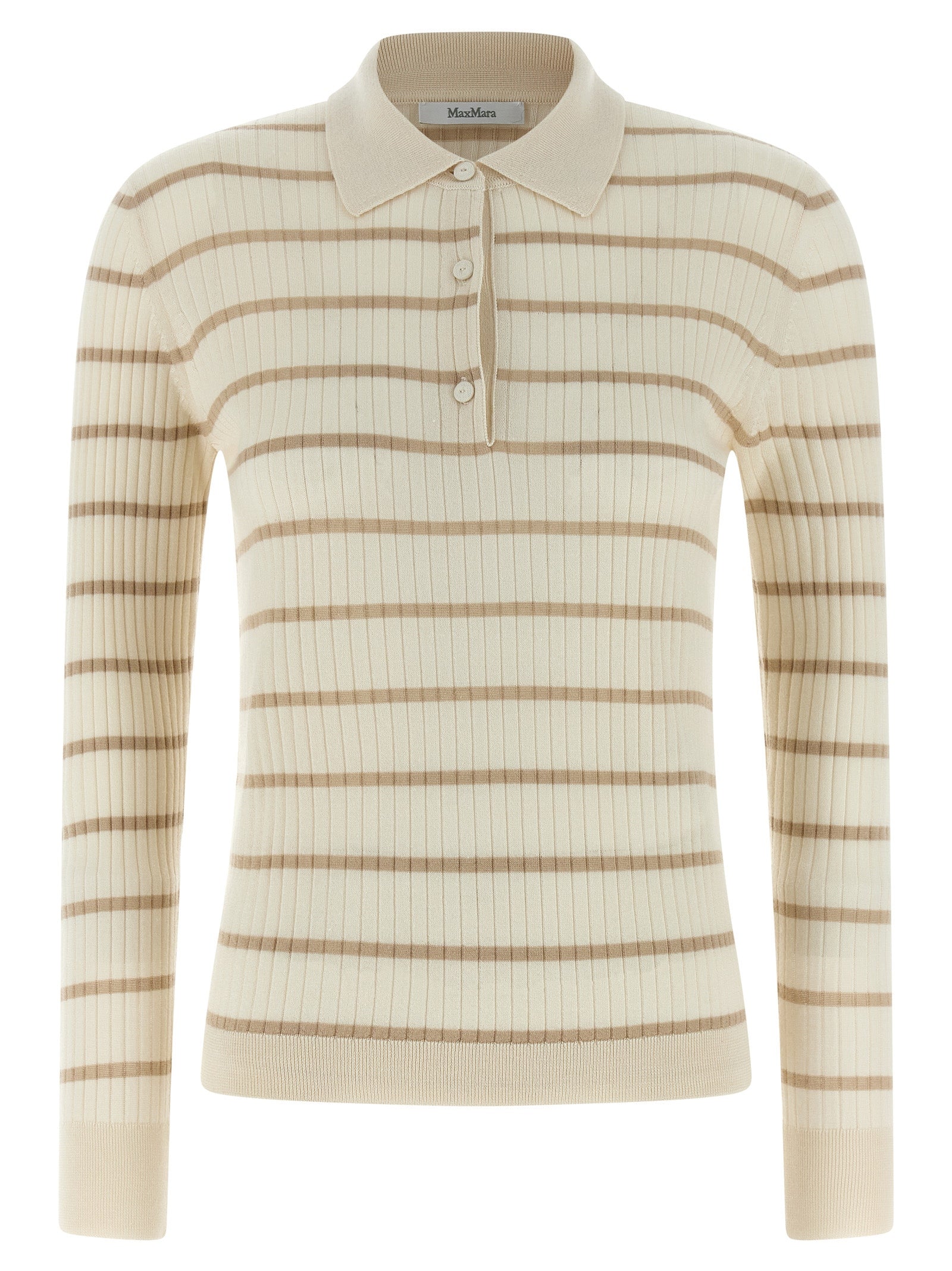 Max Mara Beige Kaschmir-Poloshirt