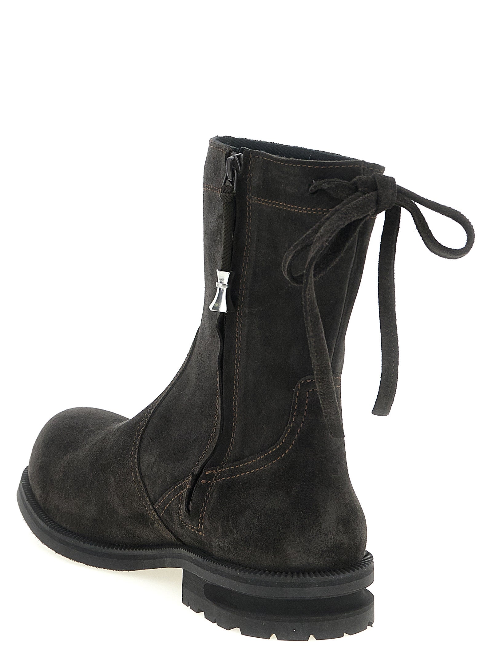 Kiko Kostadinov Ankle Boots aus braunem Kalbsleder