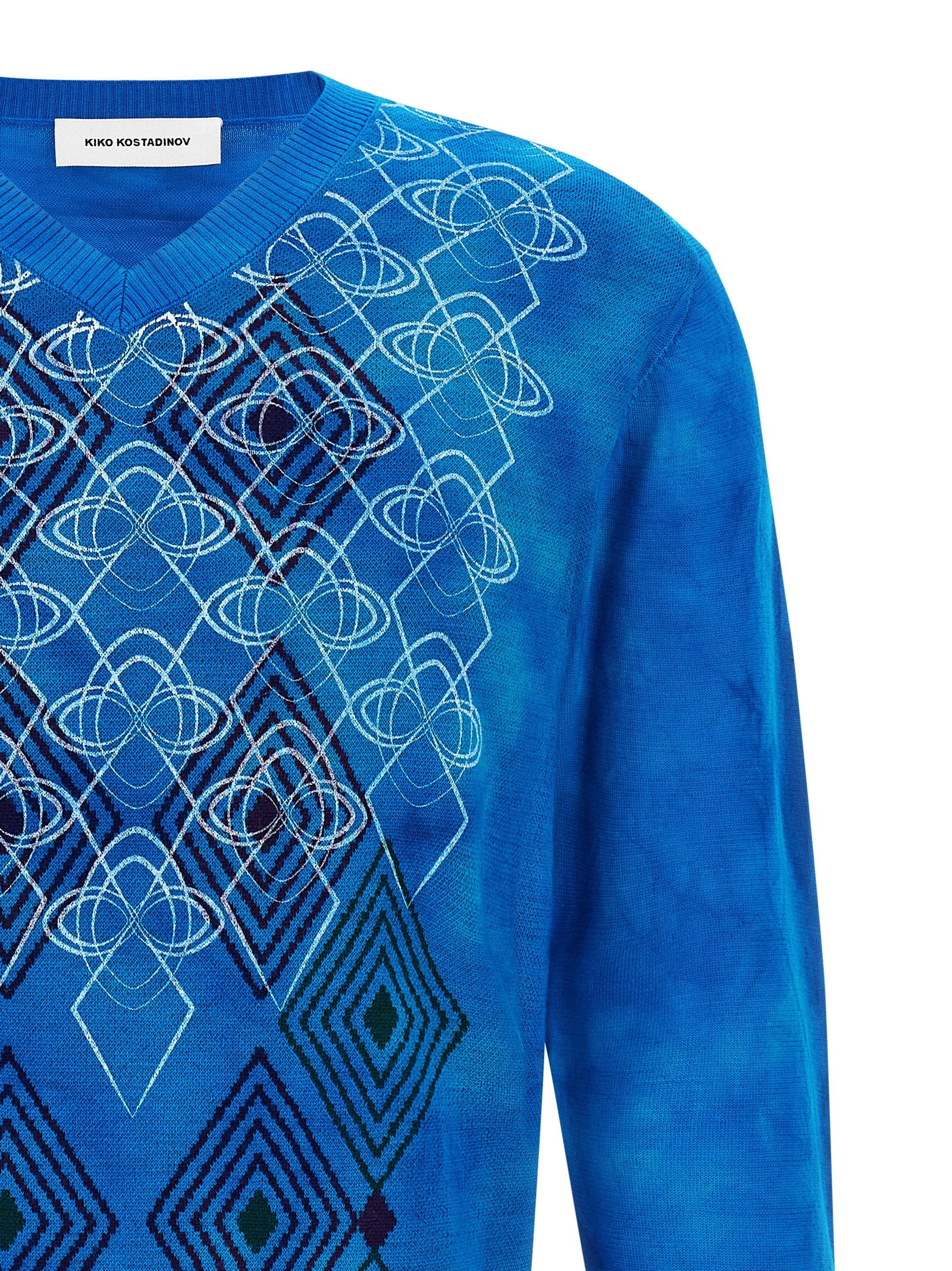 Kiko Kostadinov Blauer Wollcardigan