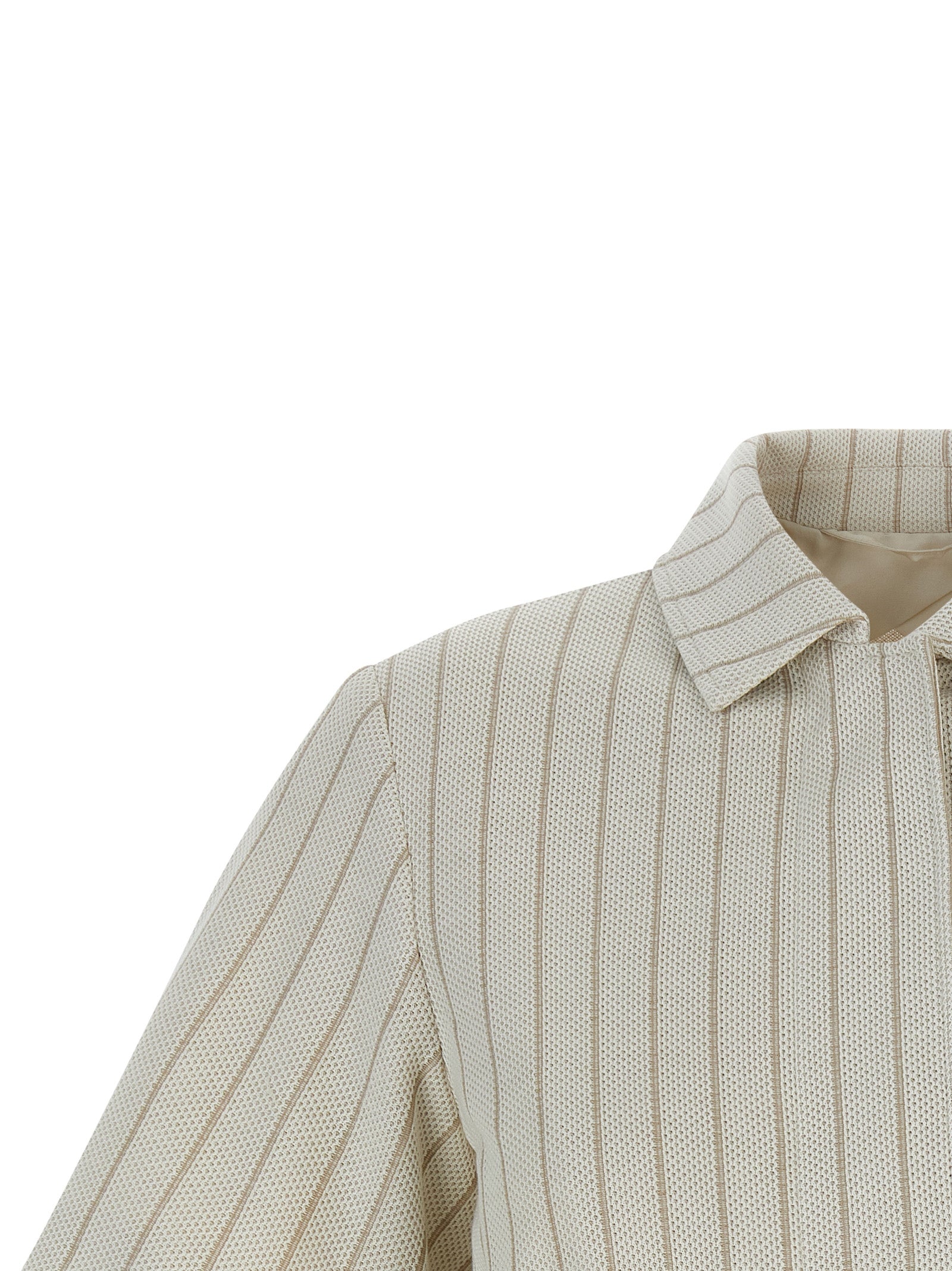 Max Mara Beige Baumwolljacke in voller Länge