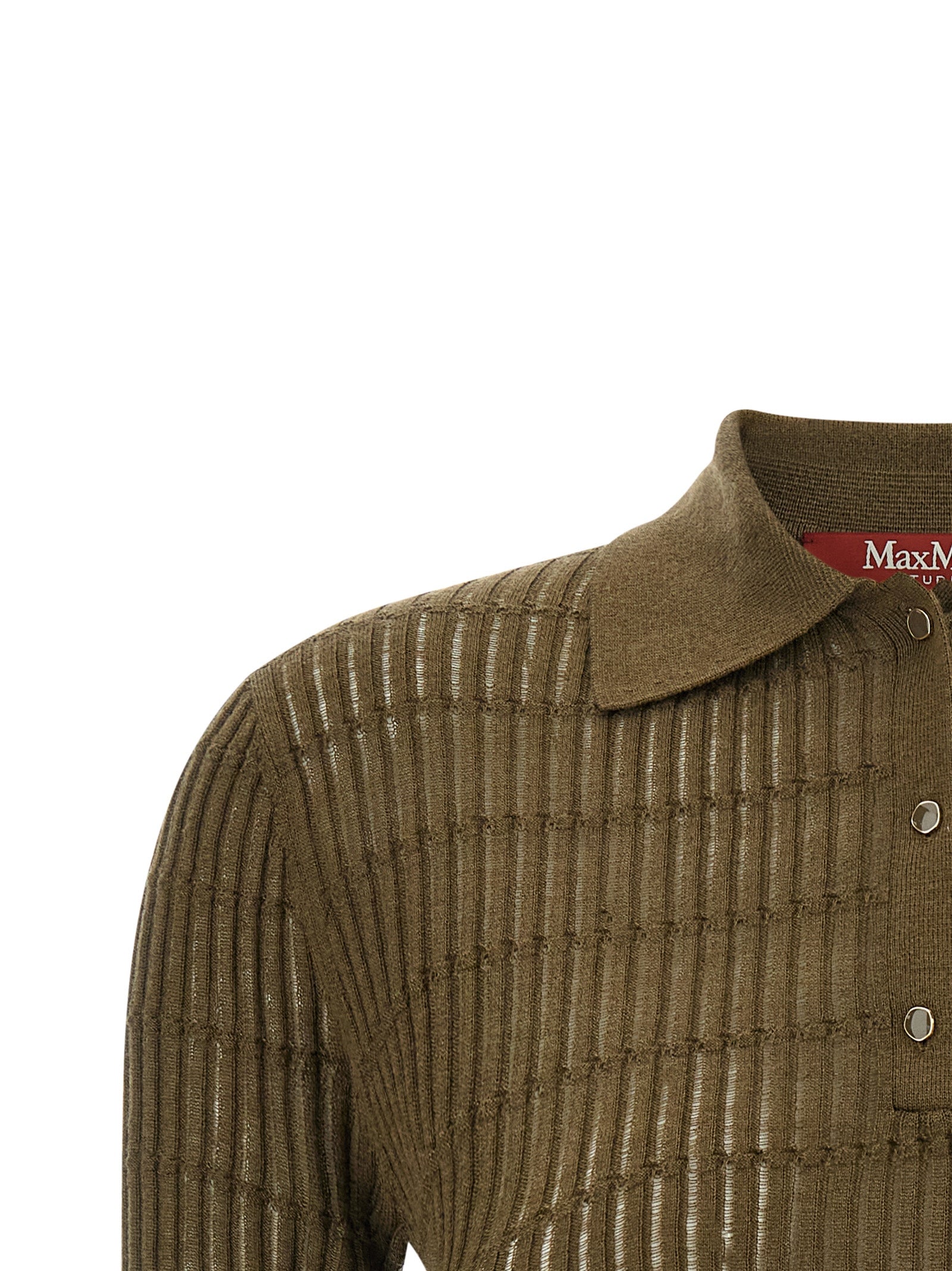 Max Mara Zweifarbige Seiden-Poloshirt