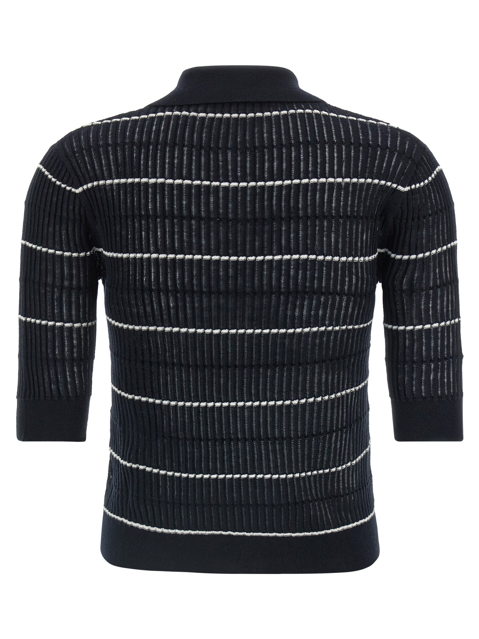 Max Mara Blaues Poloshirt aus Seide