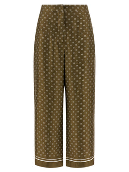 Max Mara Zweifarbige Seiden-Freizeithose