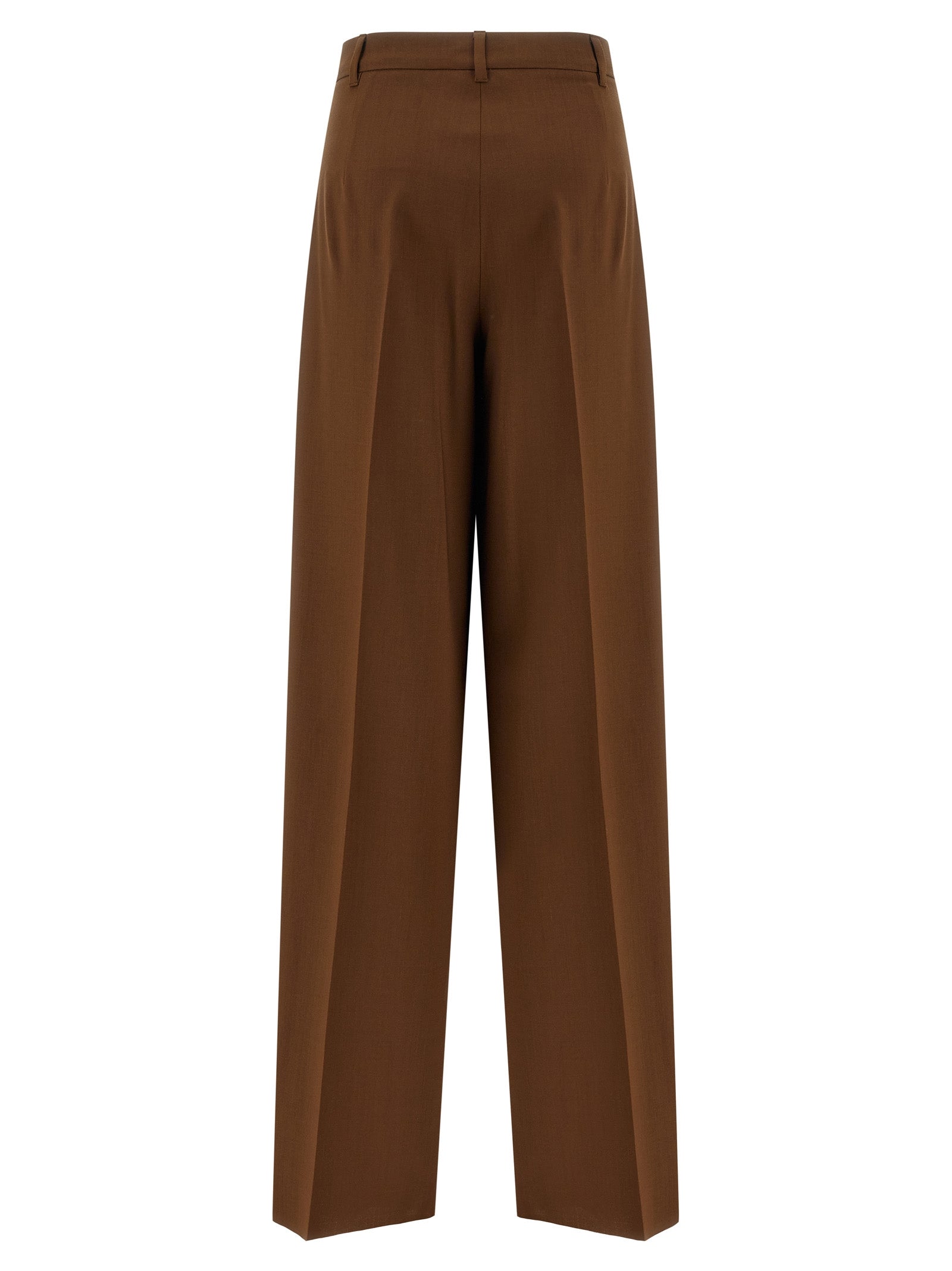 Max Mara Braune Hose aus reiner Schurwolle