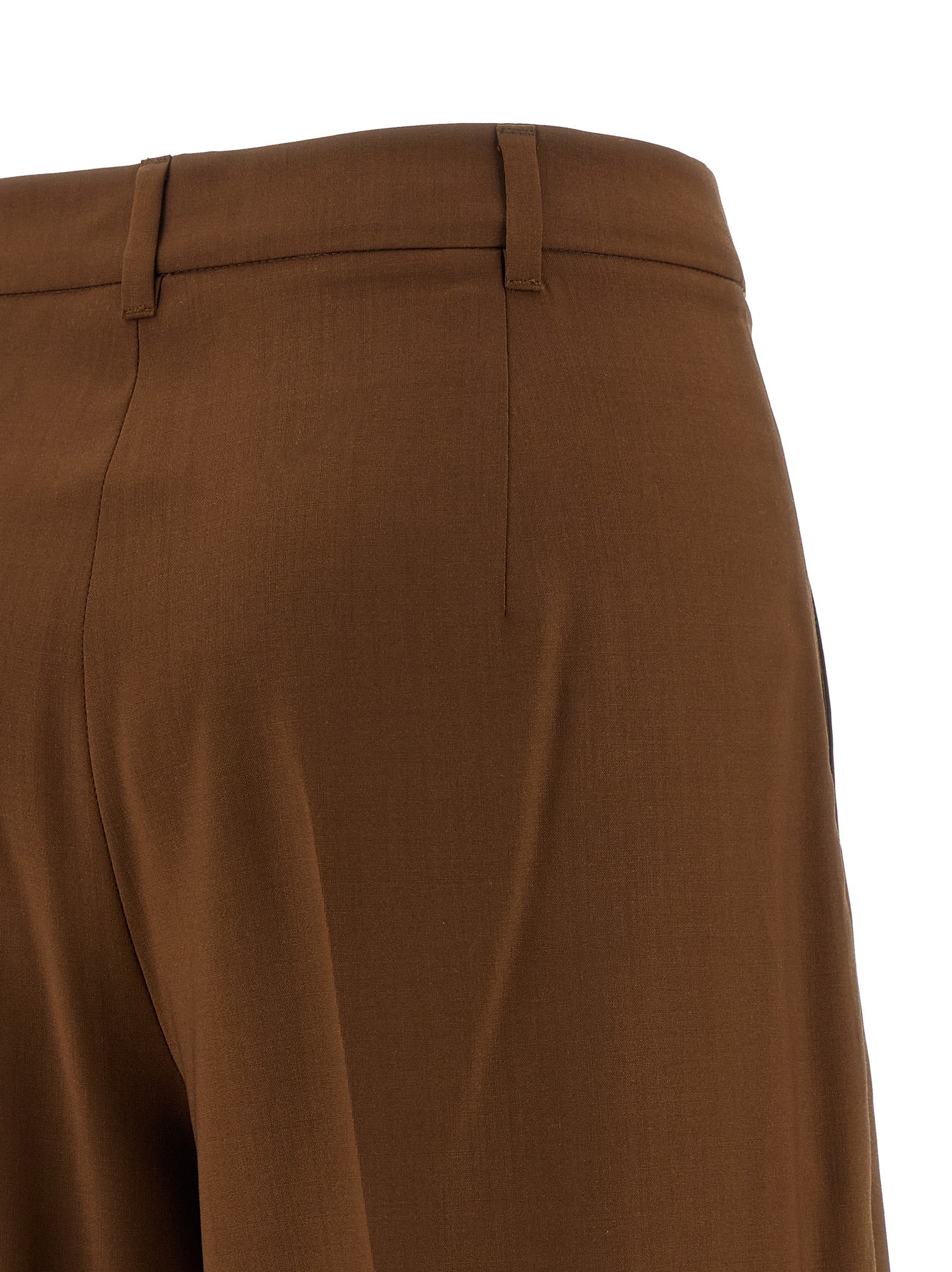 Max Mara Braune Hose aus reiner Schurwolle