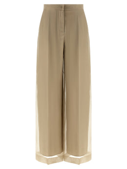 Max Mara Beige Seidenhose