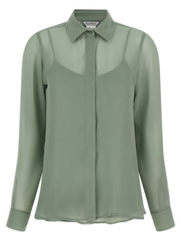 Max Mara Zweifarbige Seidenbluse