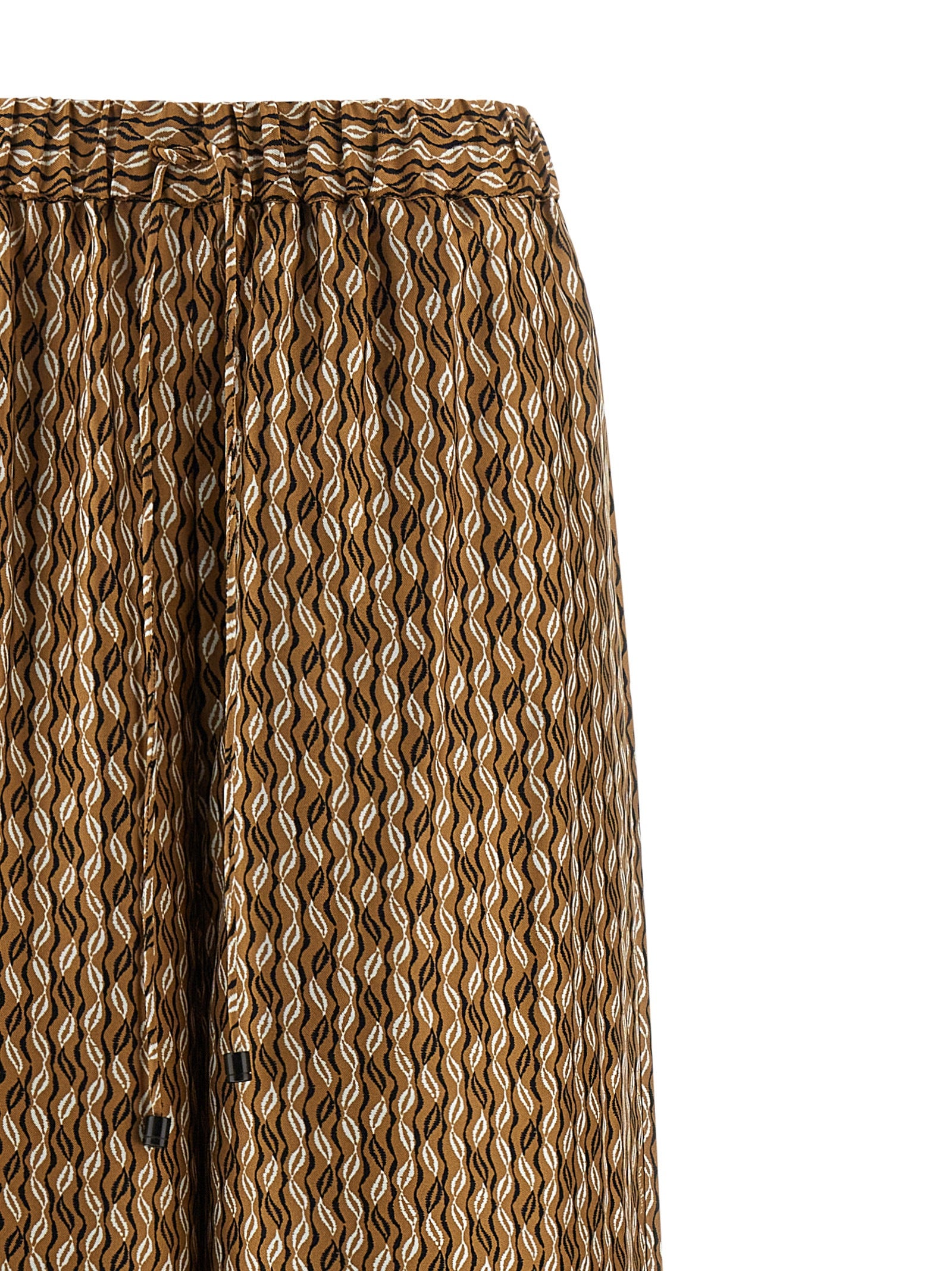 Max Mara Braune Seidenhose Lässig