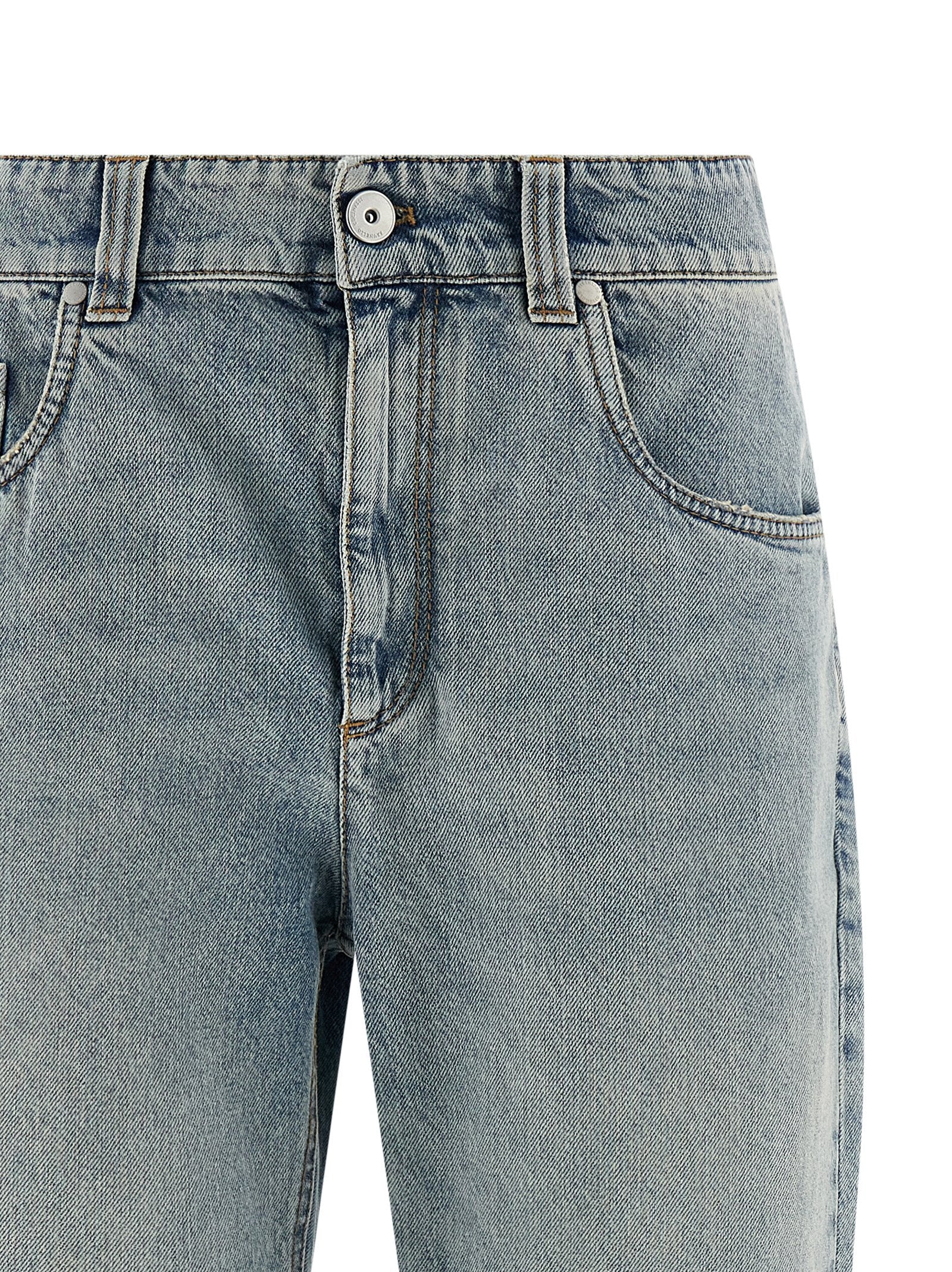 Brunello Cucinelli Blaue Jeans aus Baumwolle im geraden Schnitt