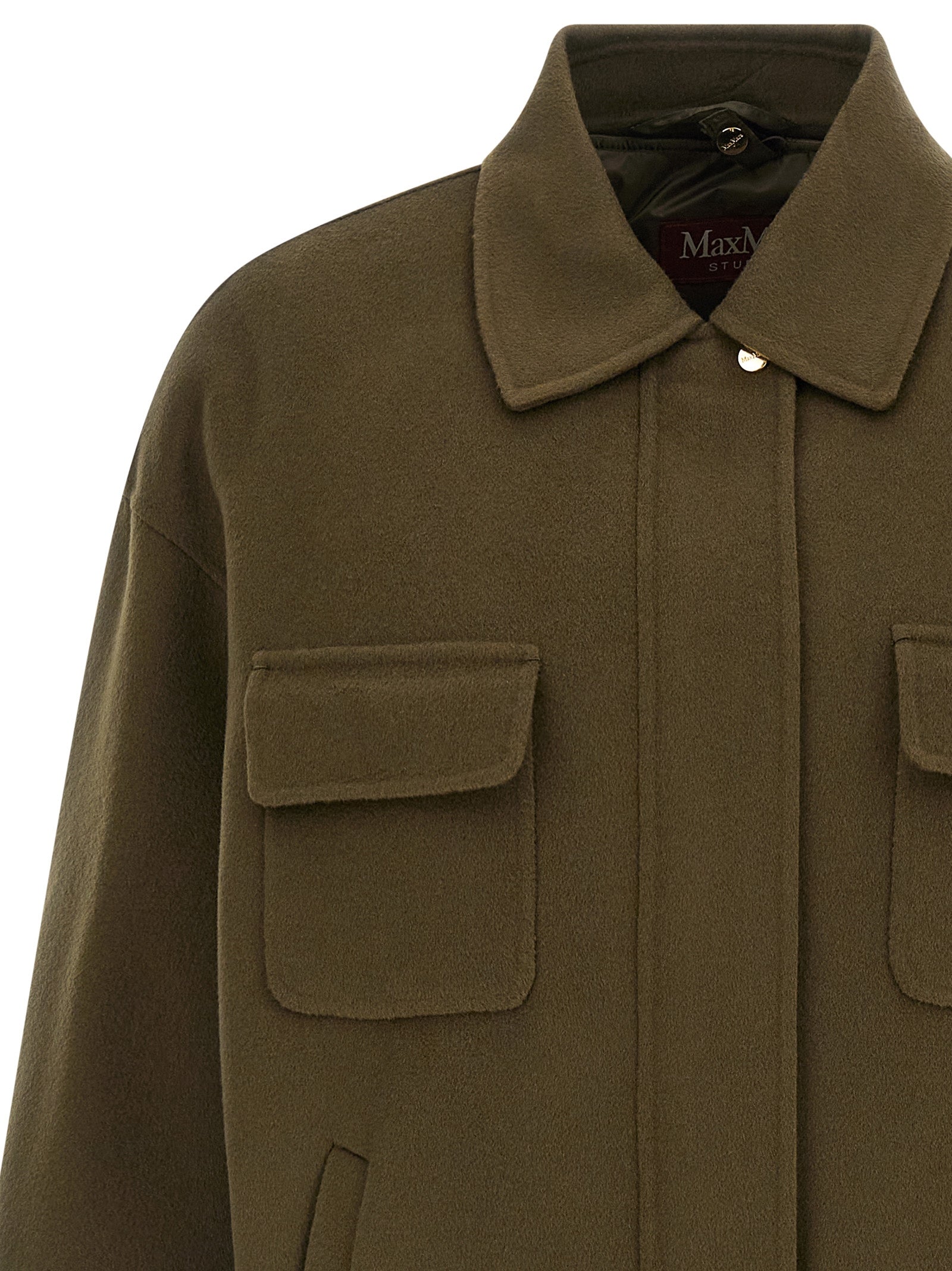 Max Mara Zweifarbiger Mantel aus Schurwolle