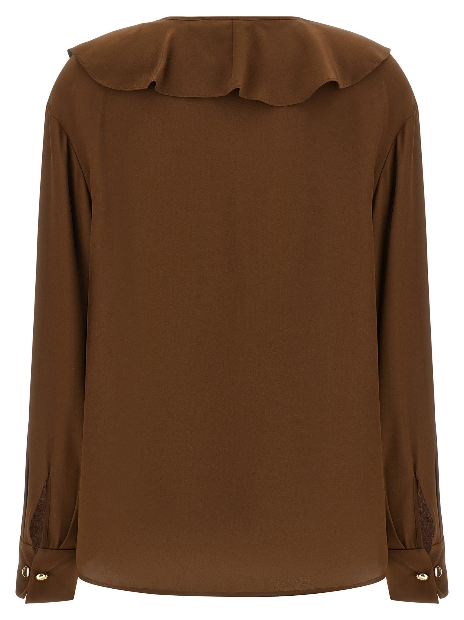 Max Mara Braune Seidenbluse