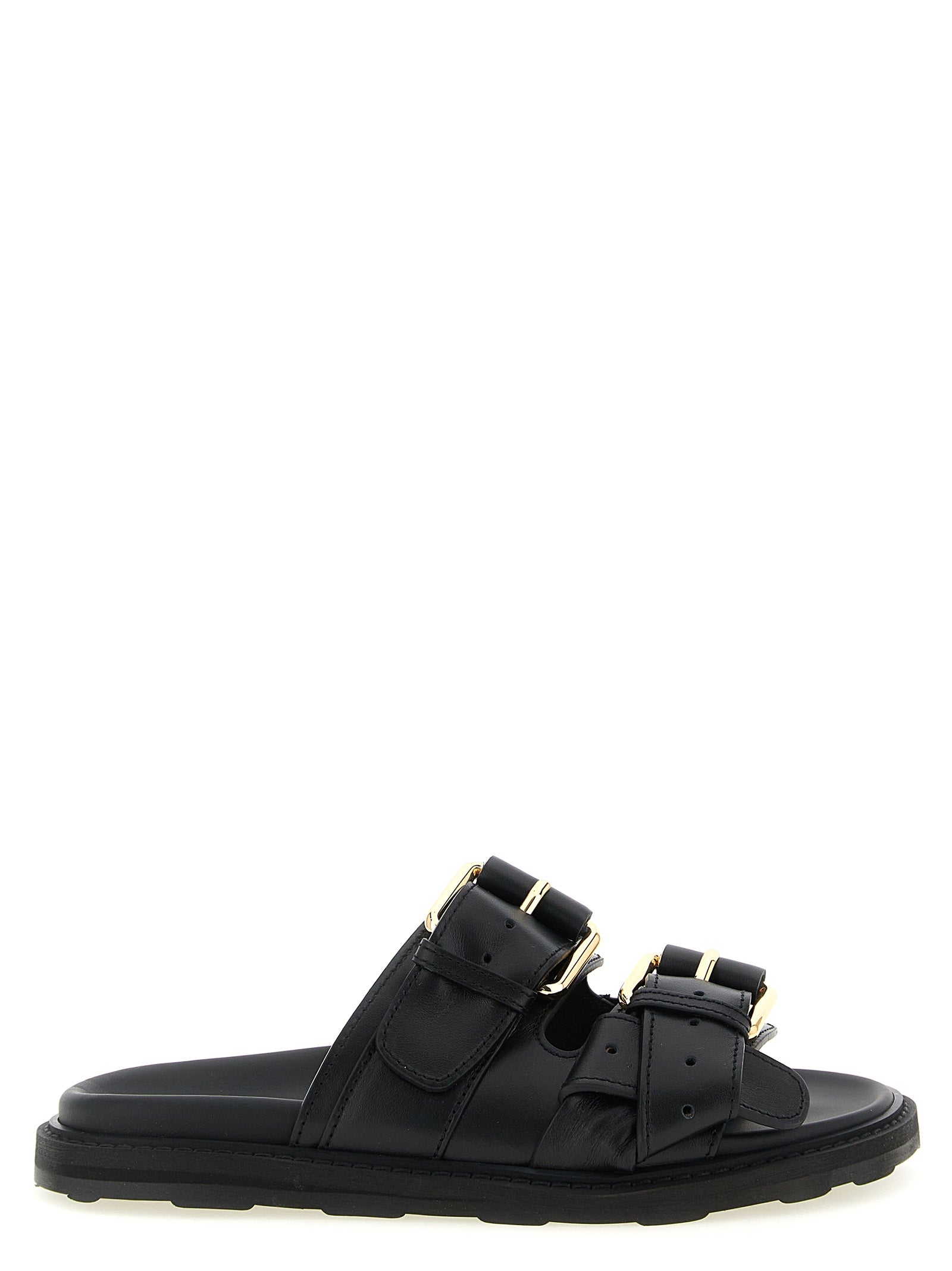 Moschino Schwarze Kalbsleder-Slipper
