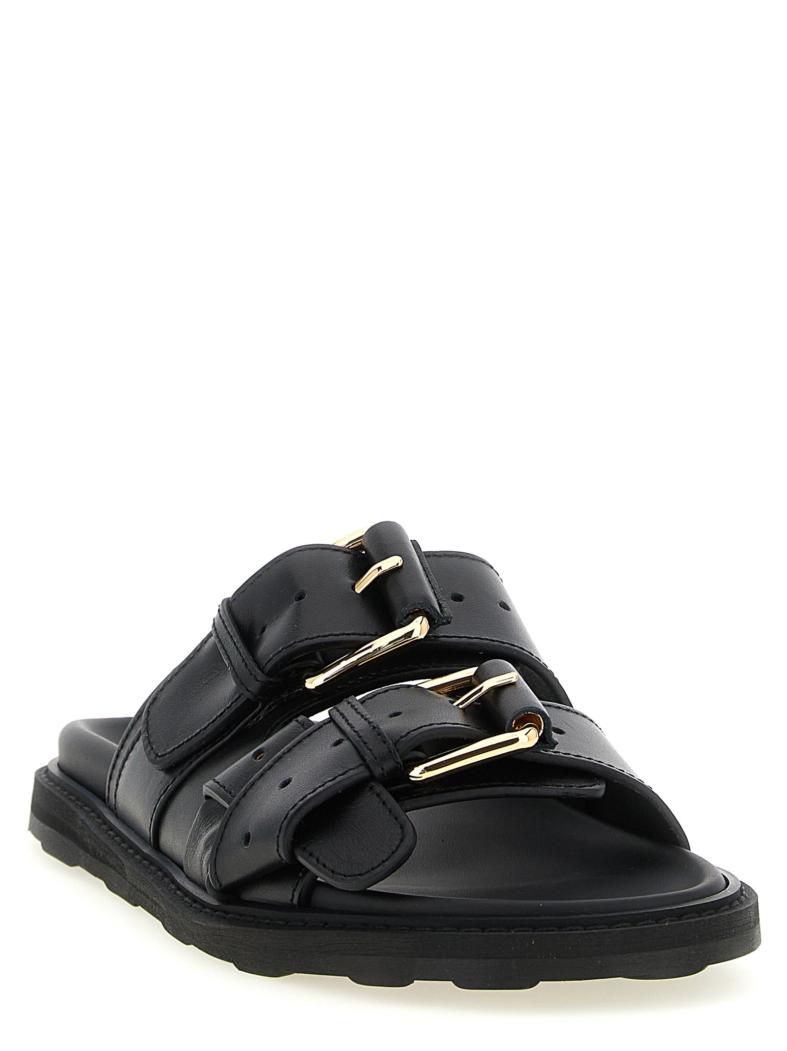 Moschino Schwarze Kalbsleder-Slipper