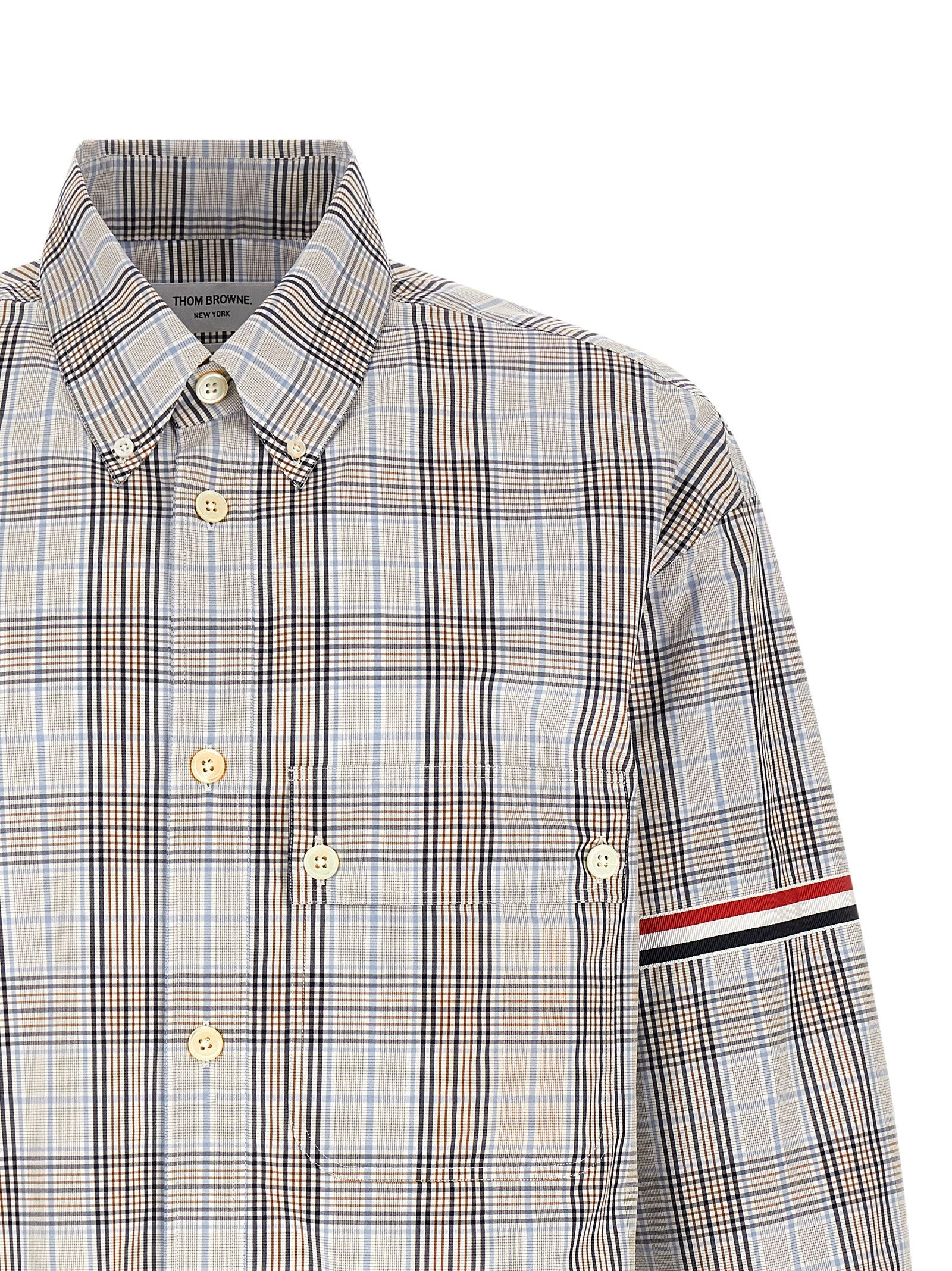 Thom Browne Mehrfarbige Baumwollbluse