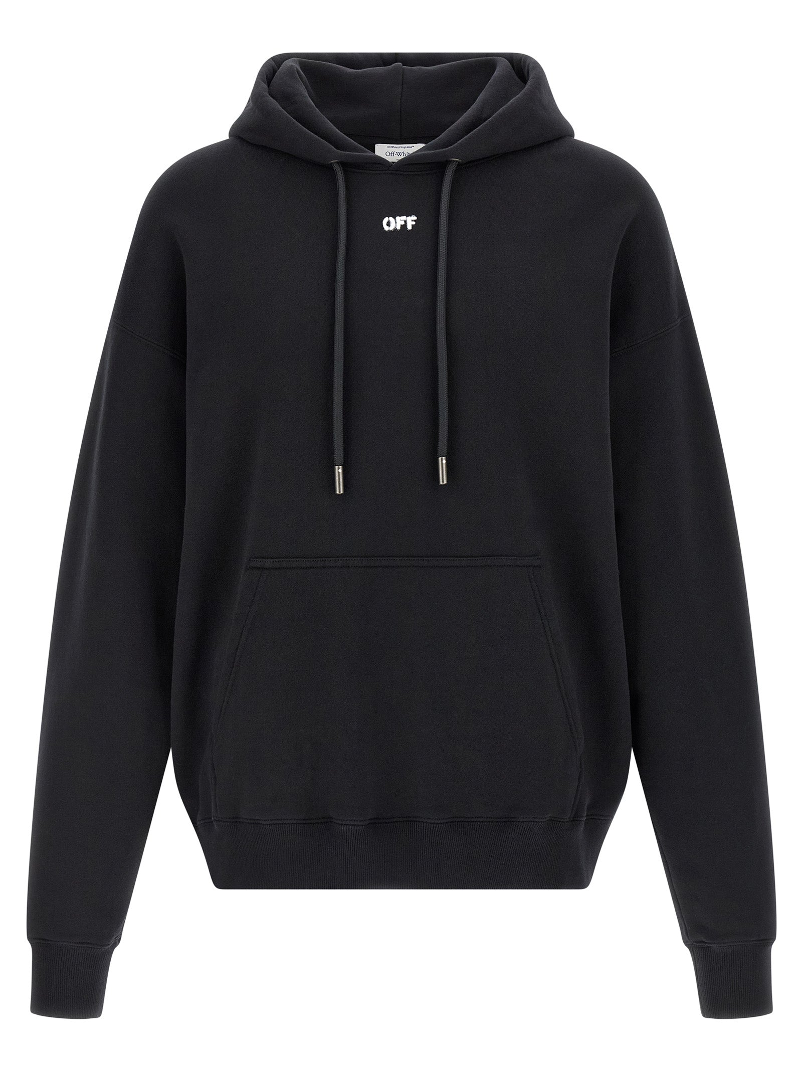 Off-White Schwarzer Baumwoll-Sweatshirt