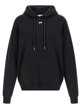 Off-White Schwarzer Baumwoll-Sweatshirt