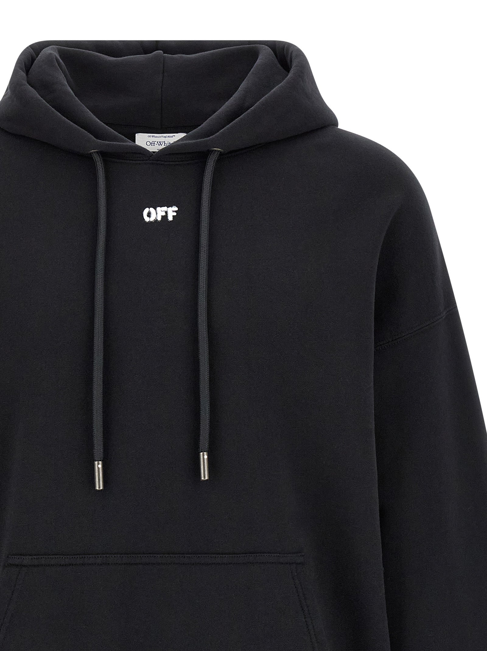 Off-White Schwarzer Baumwoll-Sweatshirt
