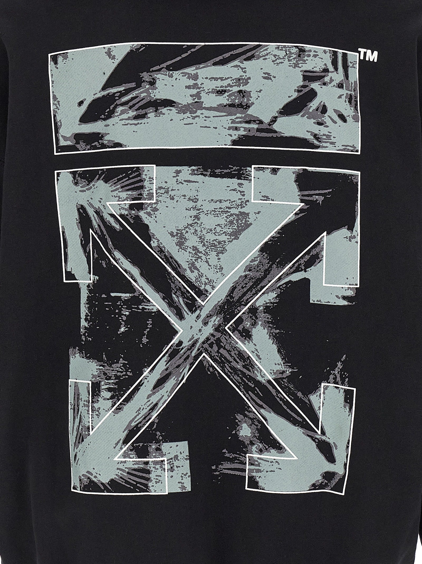 Off-White Schwarzer Baumwoll-Sweatshirt