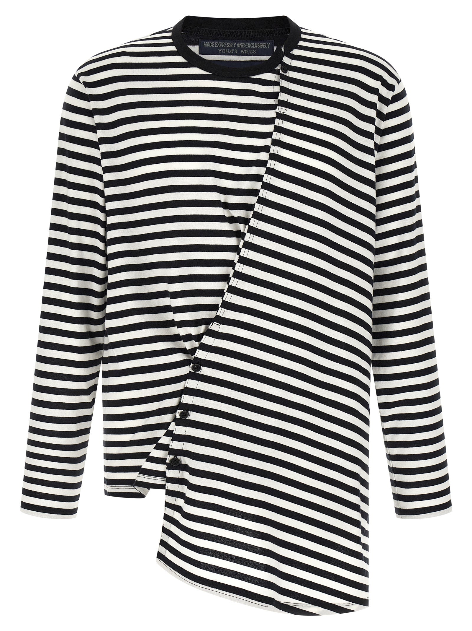 Yohji Yamamoto Baumwoll-Cardigan in Zweifarbenoptik