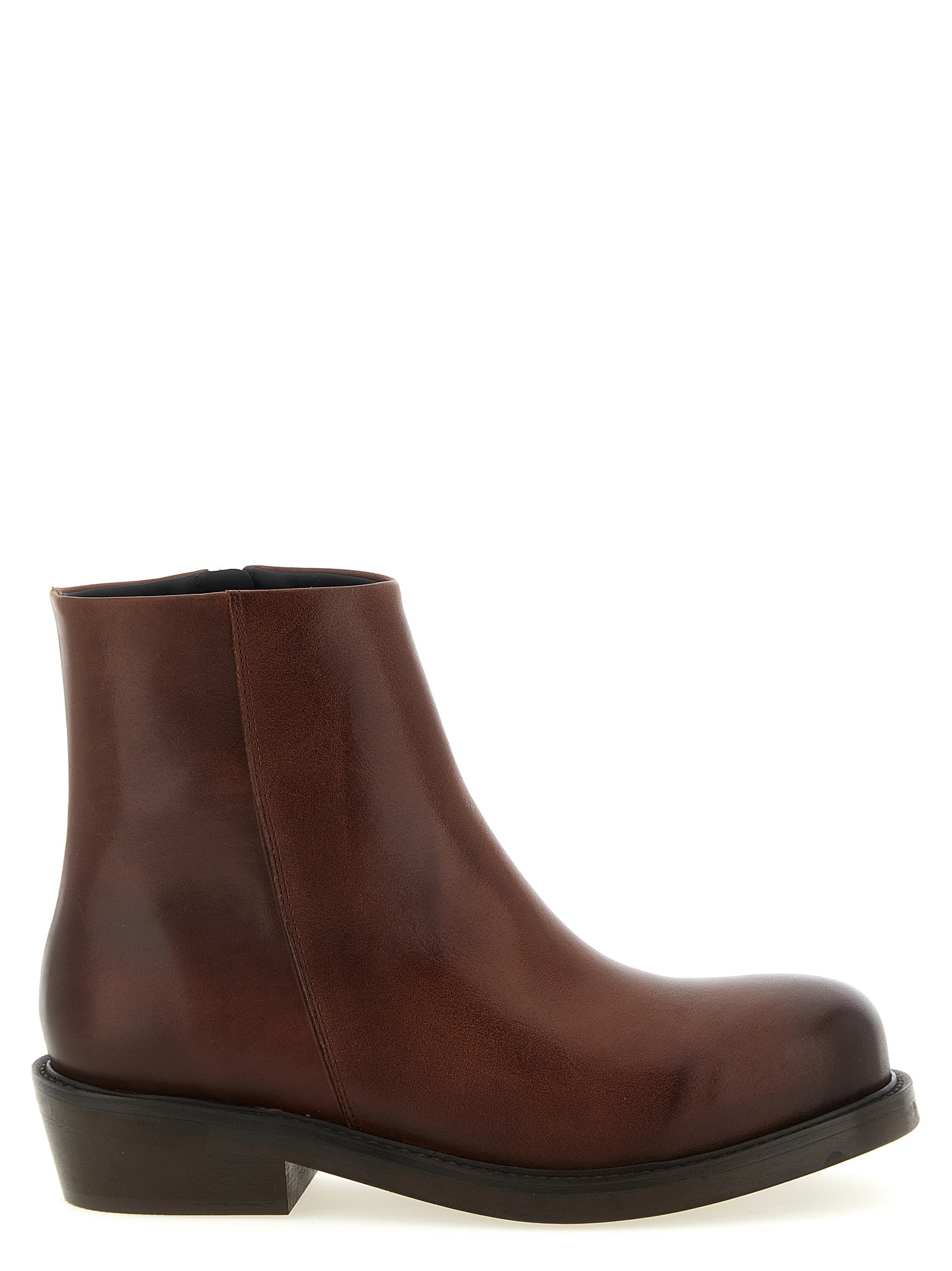 SÉFR Ankle Boots aus braunem Kalbsleder