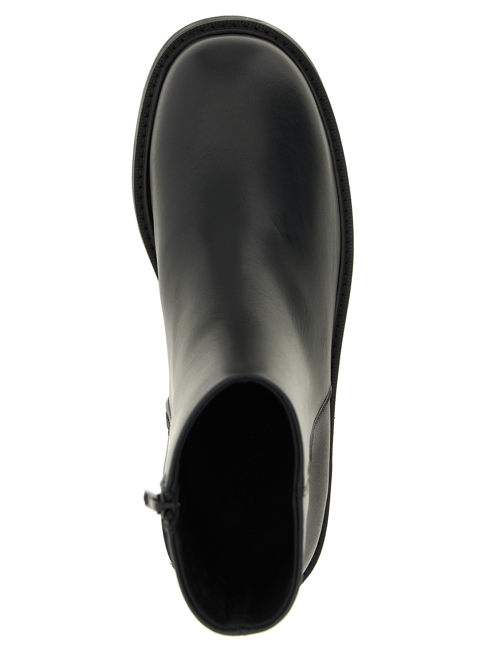 SÉFR Schwarze Stiefeletten aus Kalbsleder