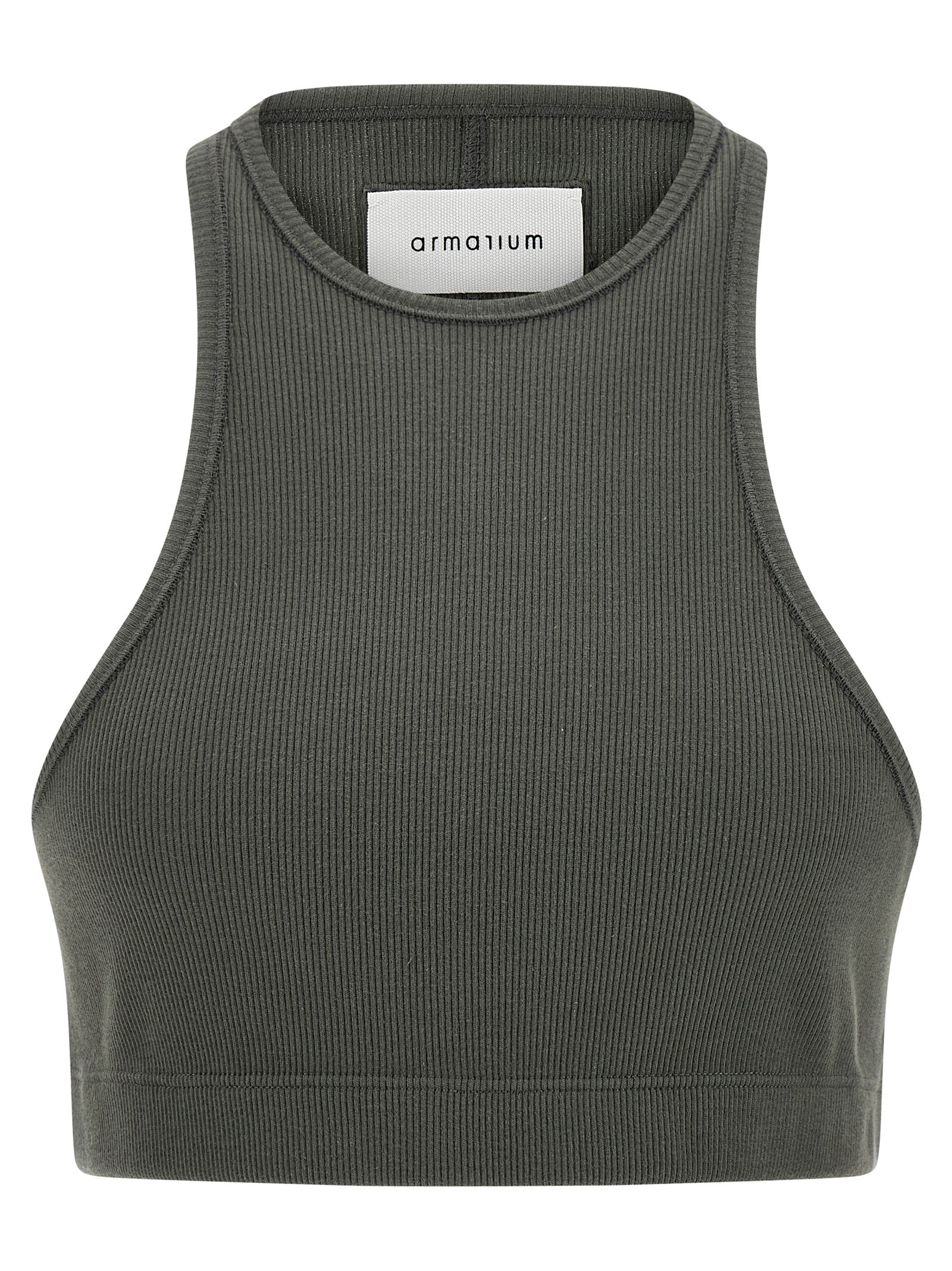Armarium Graues ärmelloses Baumwoll-T-Shirt
