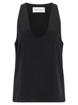 Armarium Schwarze Seiden-Tanktops