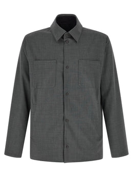 Herno Graue Polyester-Jacke in voller Länge