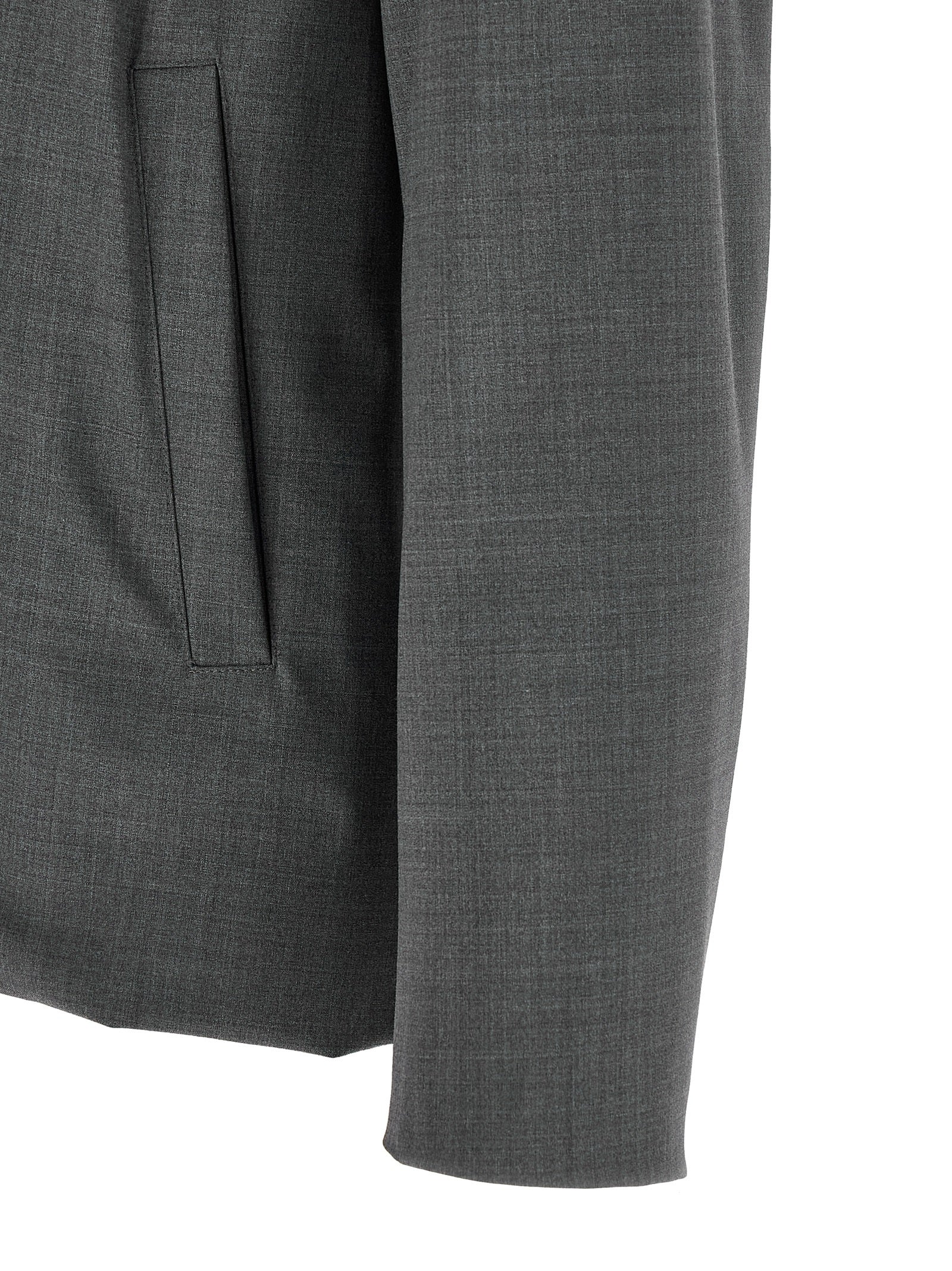 Herno Graue Polyester-Jacke in voller Länge