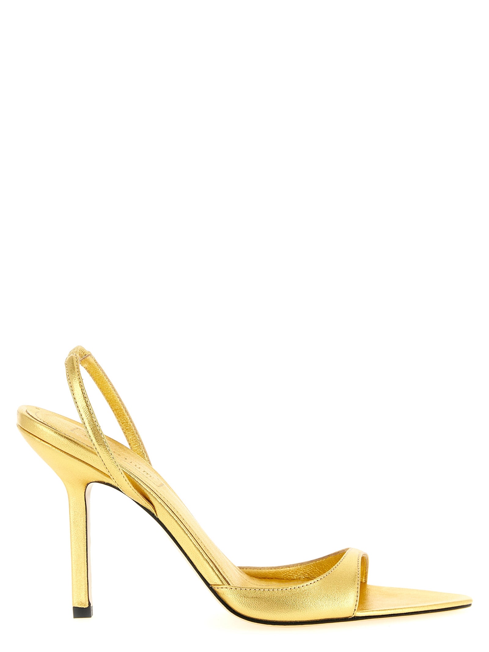 Armarium Stiletto-Sandalen aus Lammleder in Gold