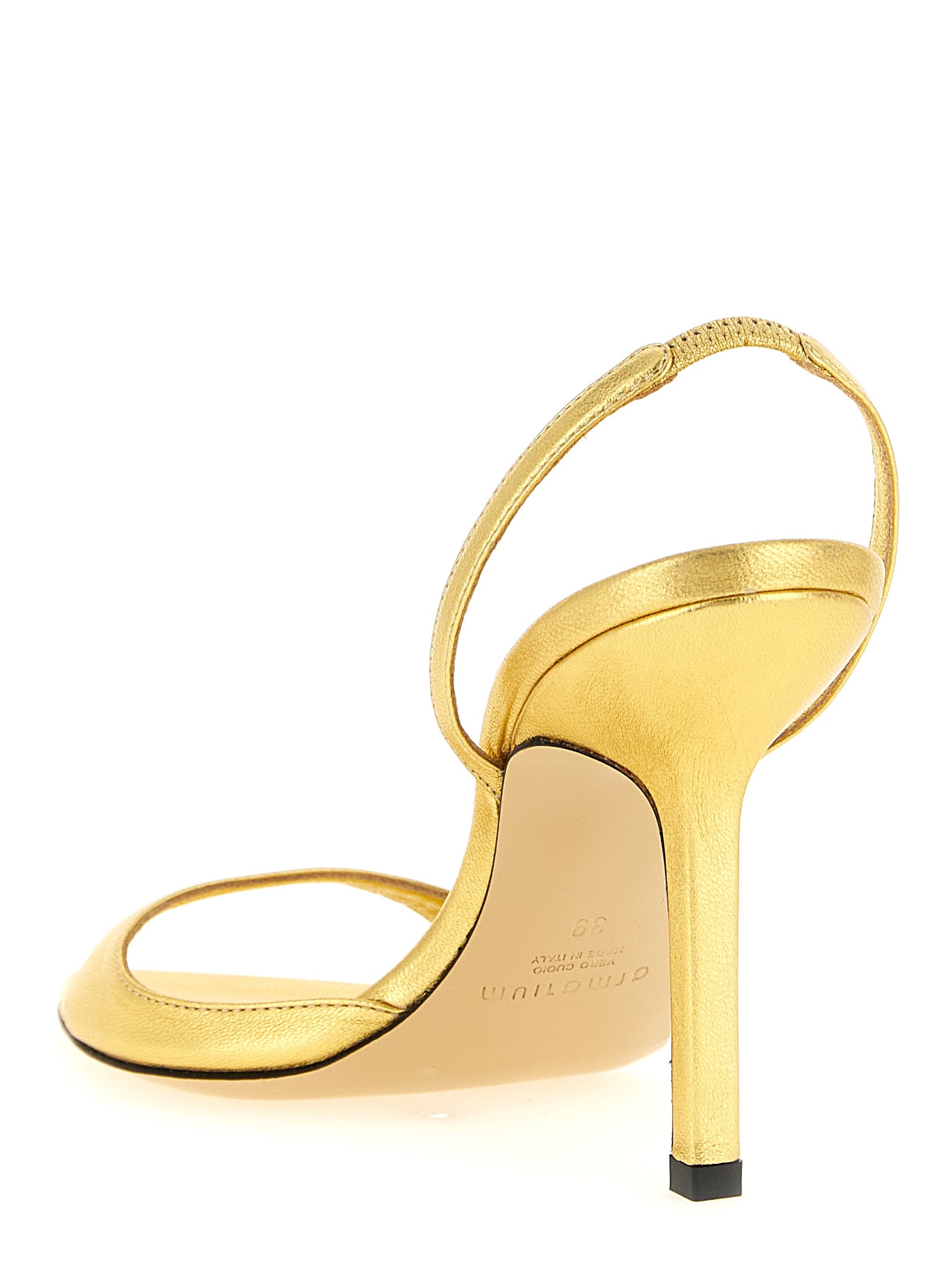 Armarium Stiletto-Sandalen aus Lammleder in Gold