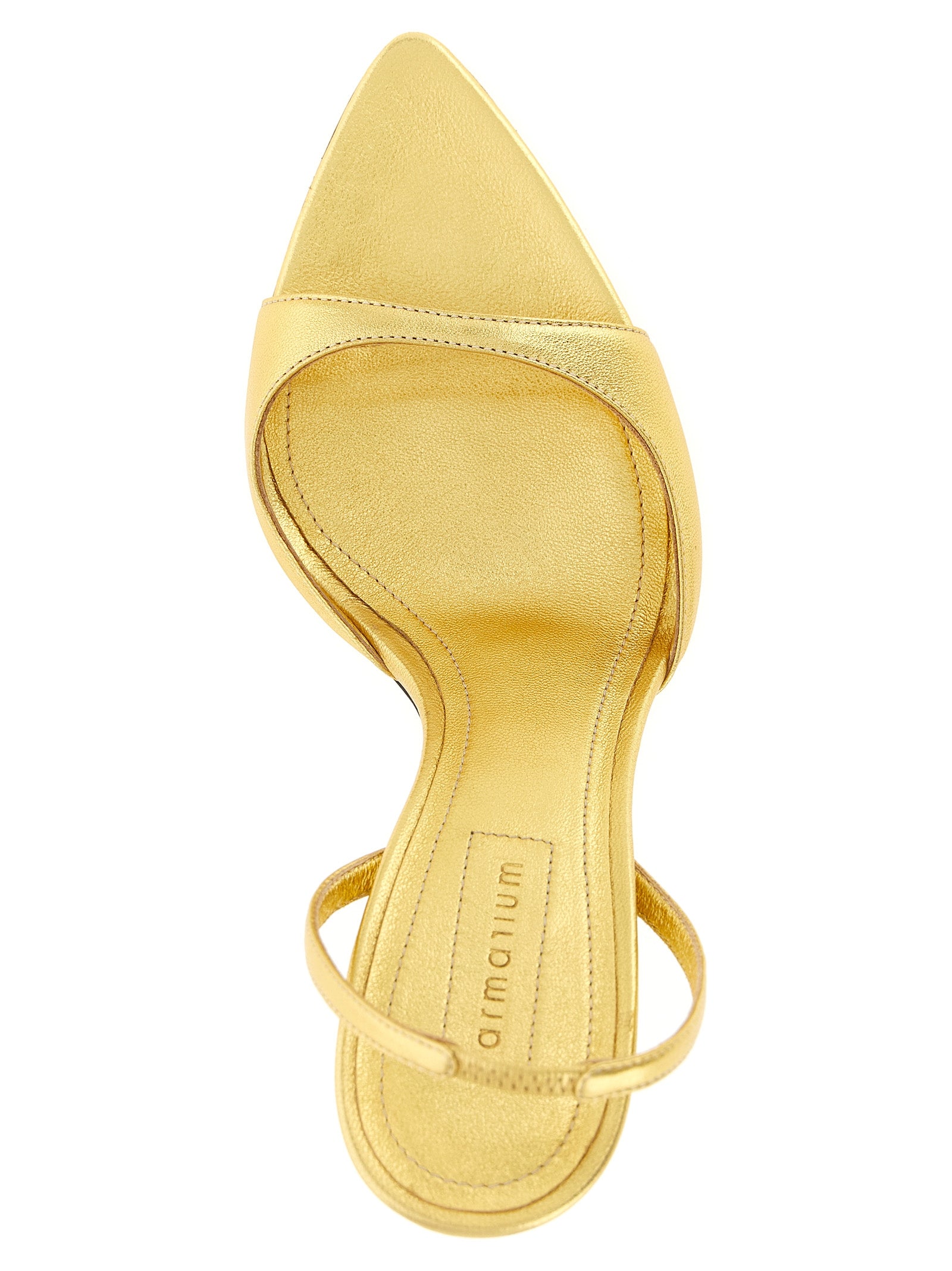 Armarium Stiletto-Sandalen aus Lammleder in Gold