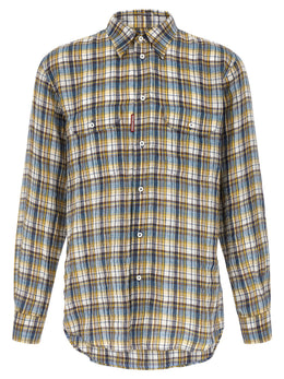 Dsquared² Mehrfarbige Leinenbluse