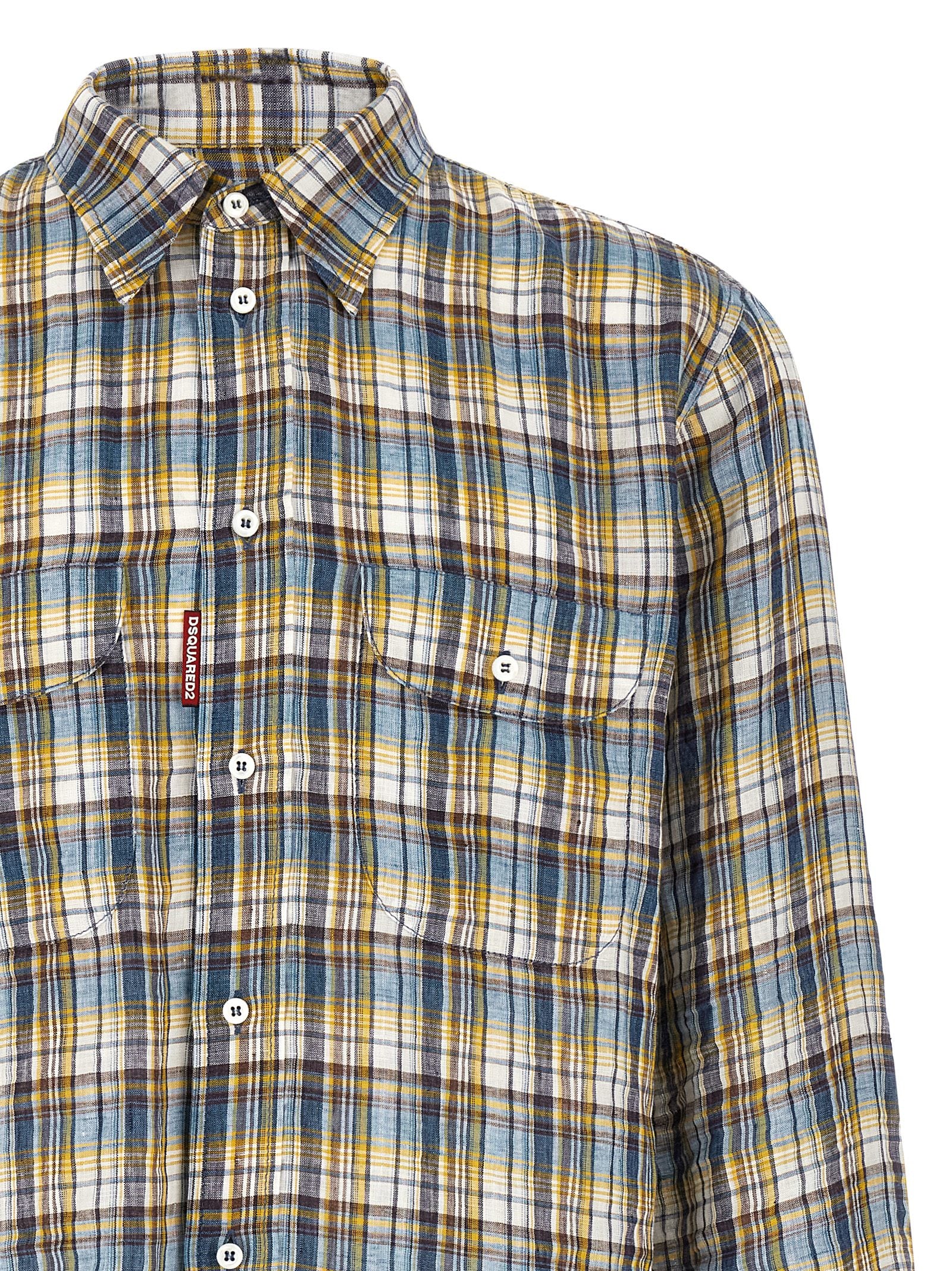 Dsquared² Mehrfarbige Leinenbluse