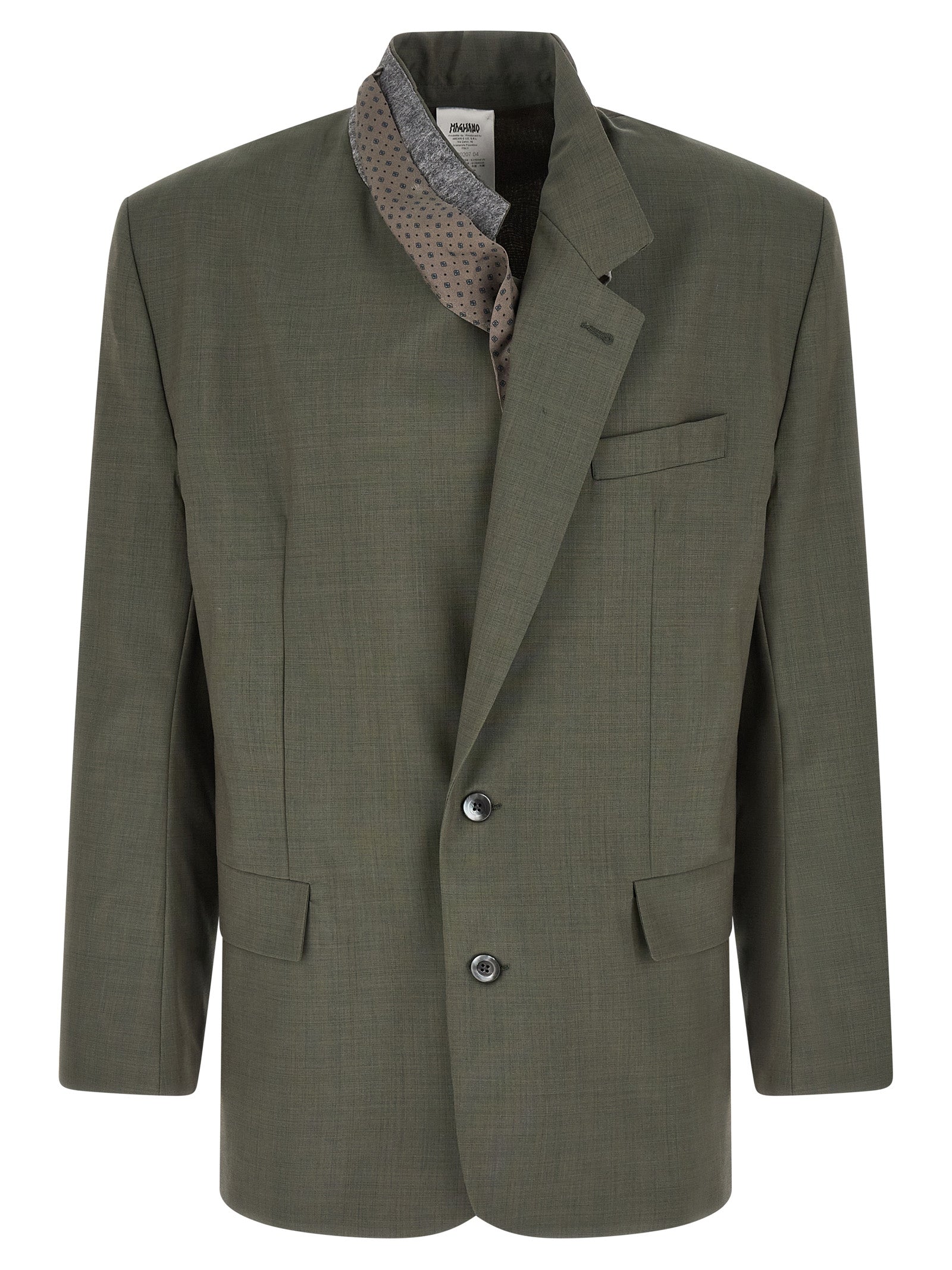 Magliano Zweifarbiger Blazer aus reiner Schurwolle