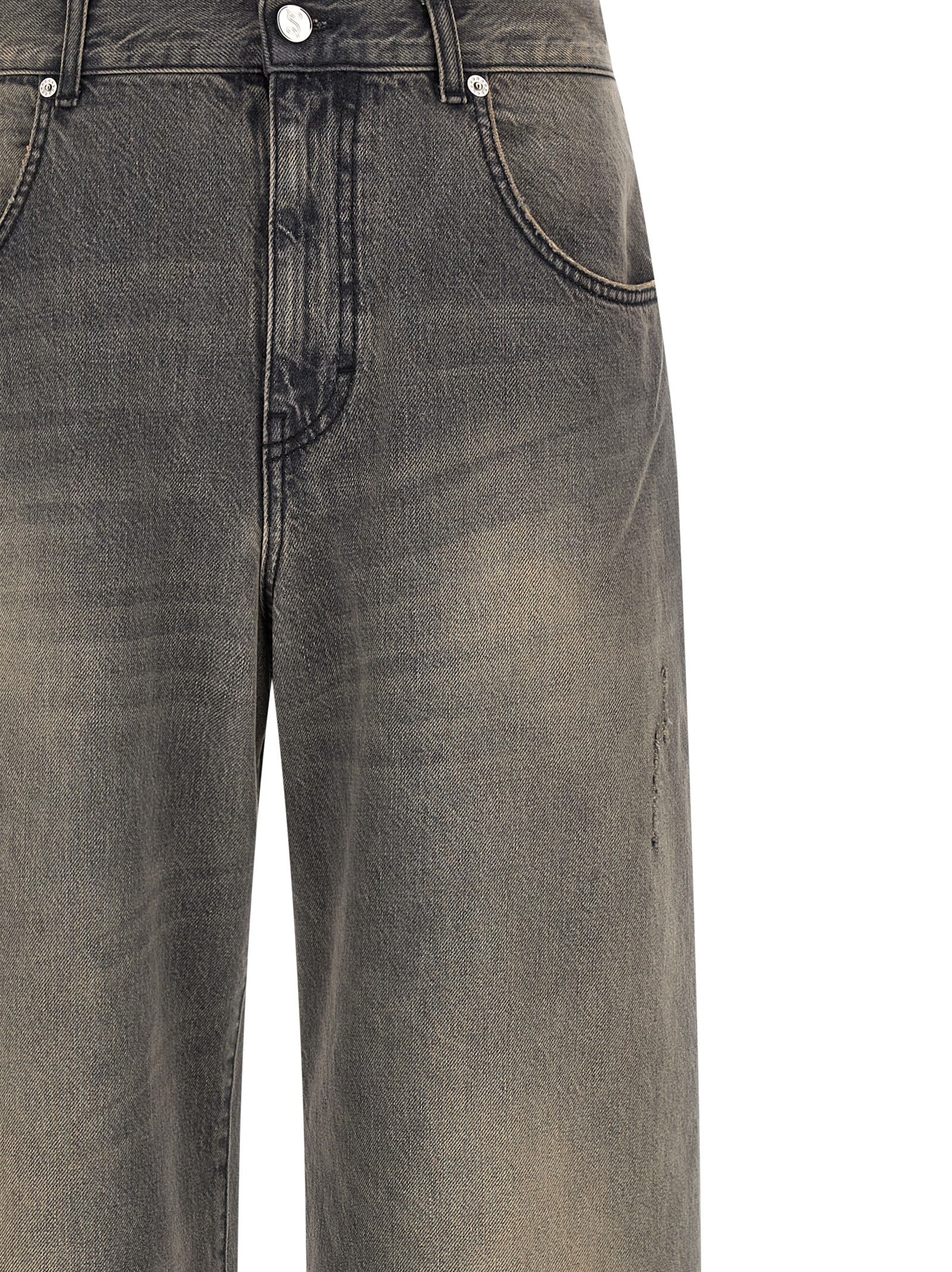SÉFR Schwarze Baumwolljeans Denim