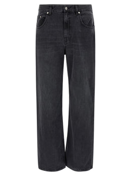 SÉFR Schwarze Baumwoll-Jeans mit geradem Bein