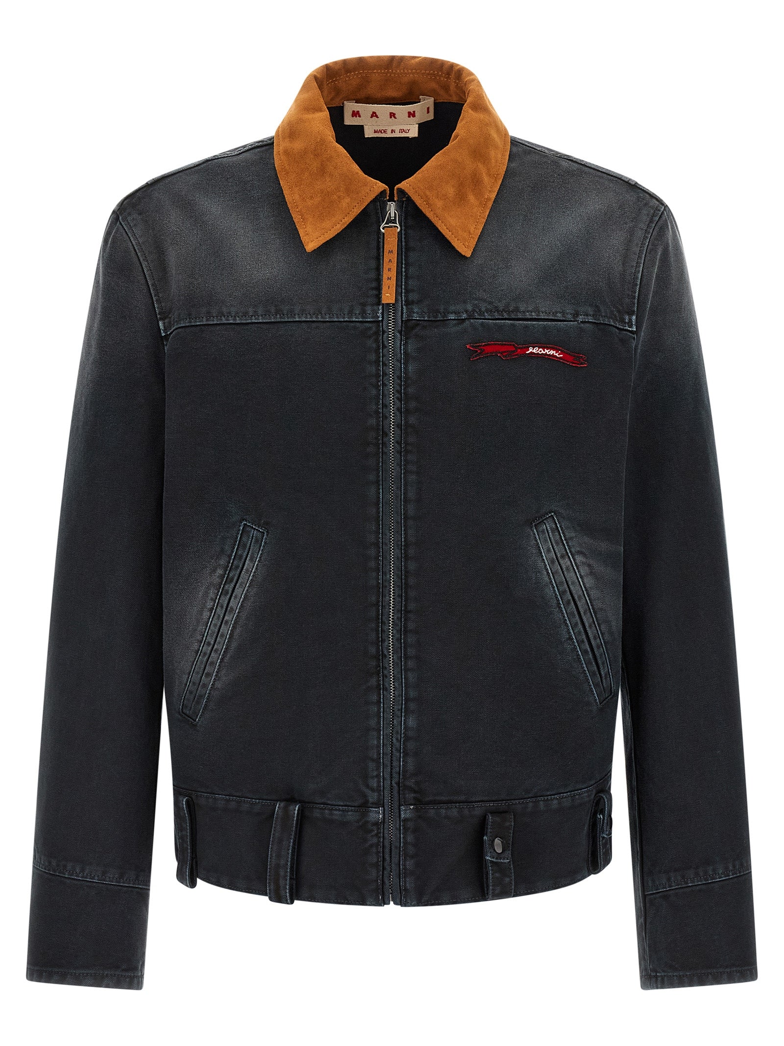 Marni Graue Jeansjacke aus Baumwolle