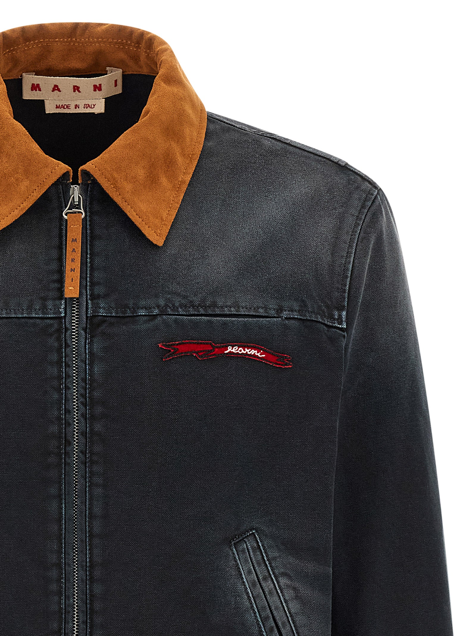 Marni Graue Jeansjacke aus Baumwolle
