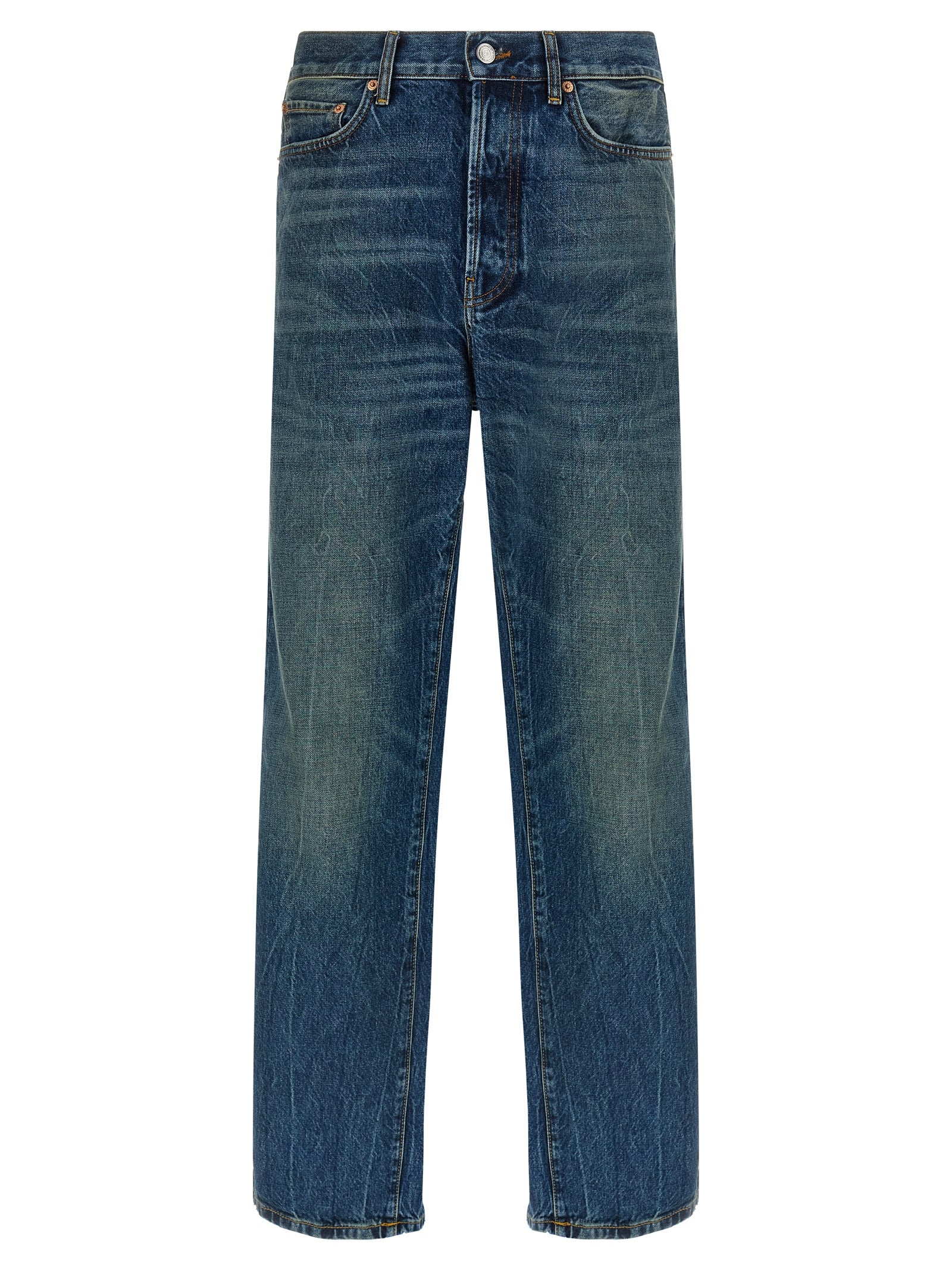 Department 5 Blaue Jeans aus Baumwolle im geraden Schnitt