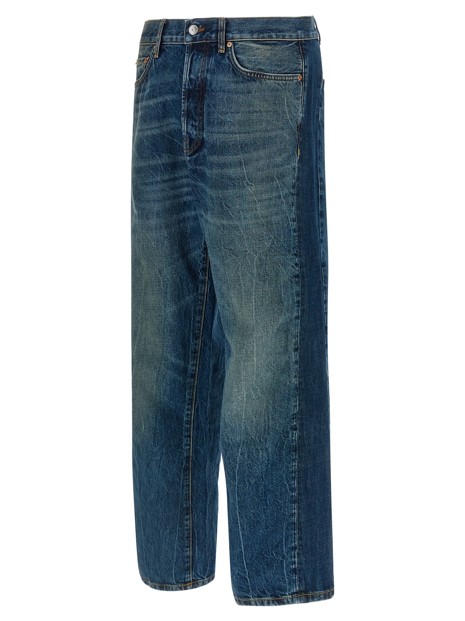 Department 5 Blaue Jeans aus Baumwolle im geraden Schnitt