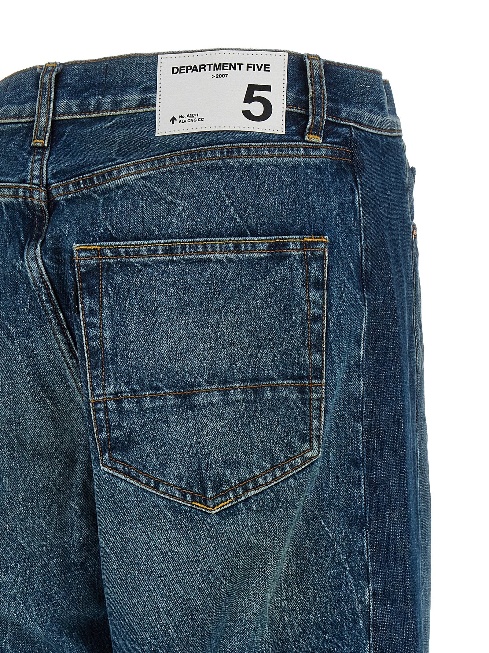 Department 5 Blaue Jeans aus Baumwolle im geraden Schnitt